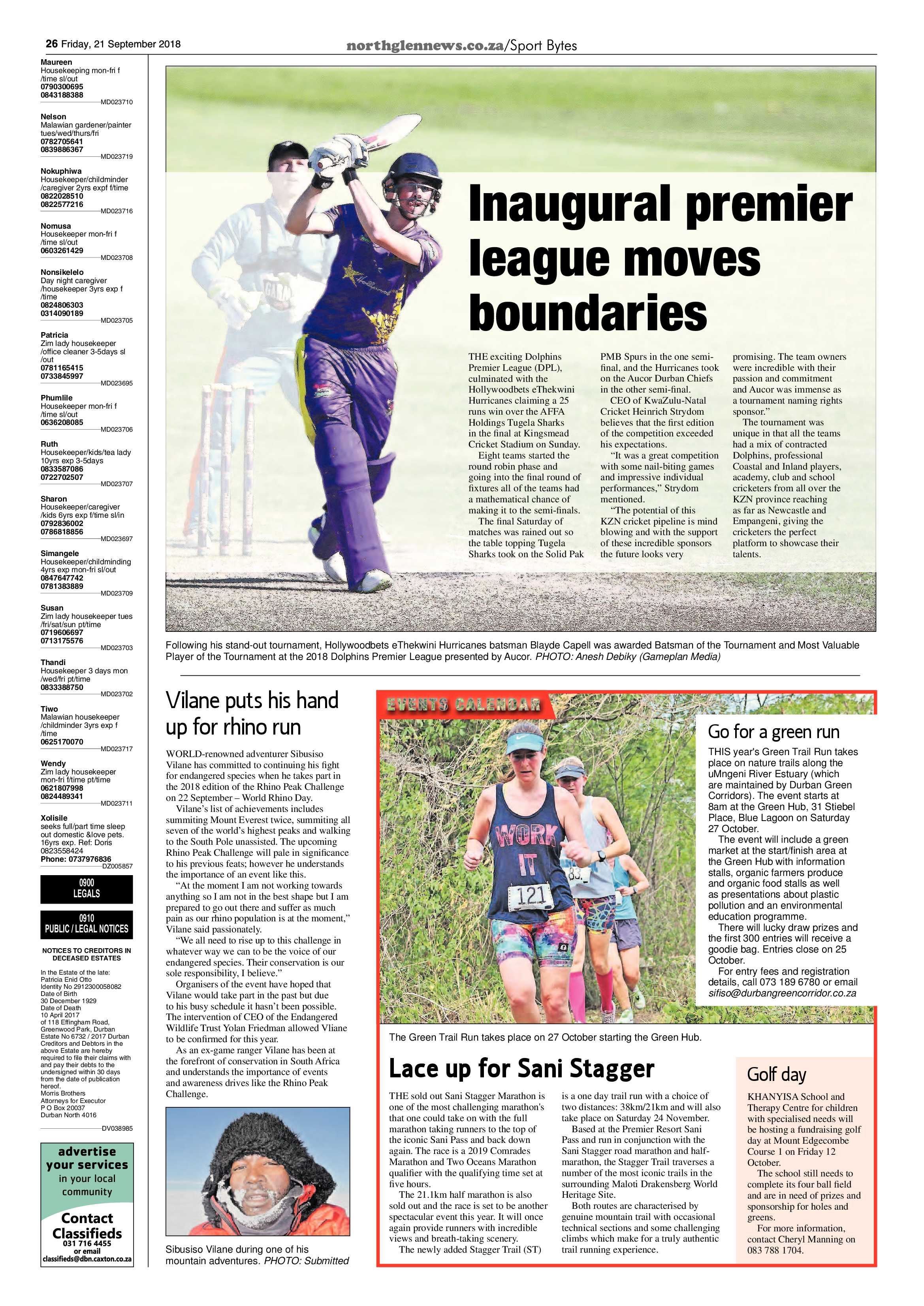 Northglen News 21 September 2018 page 26