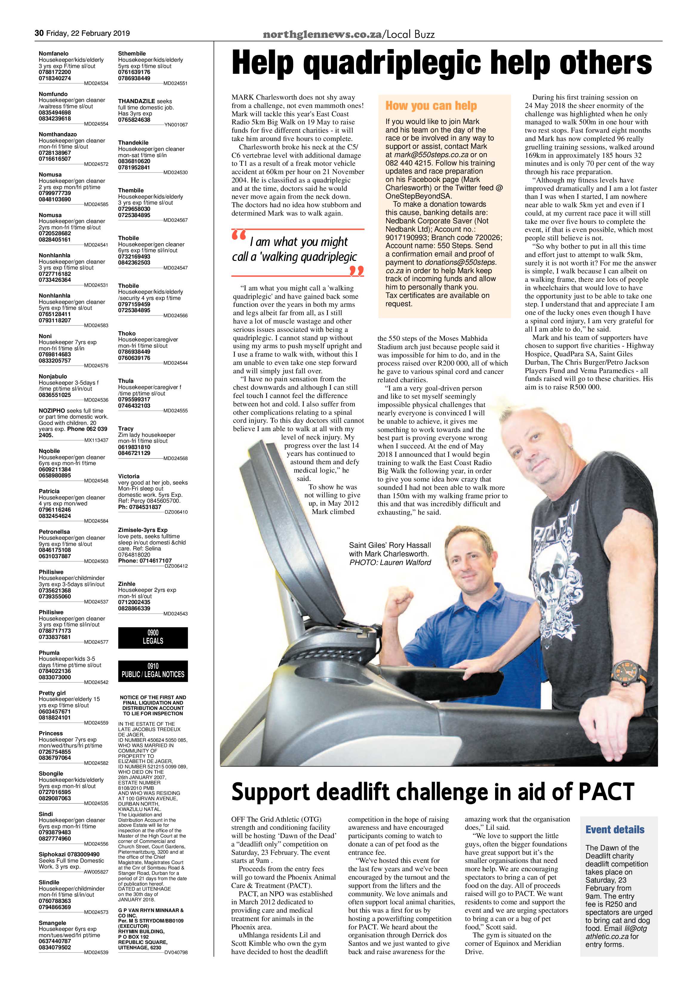 Northglen News 22 February 2019 page 30