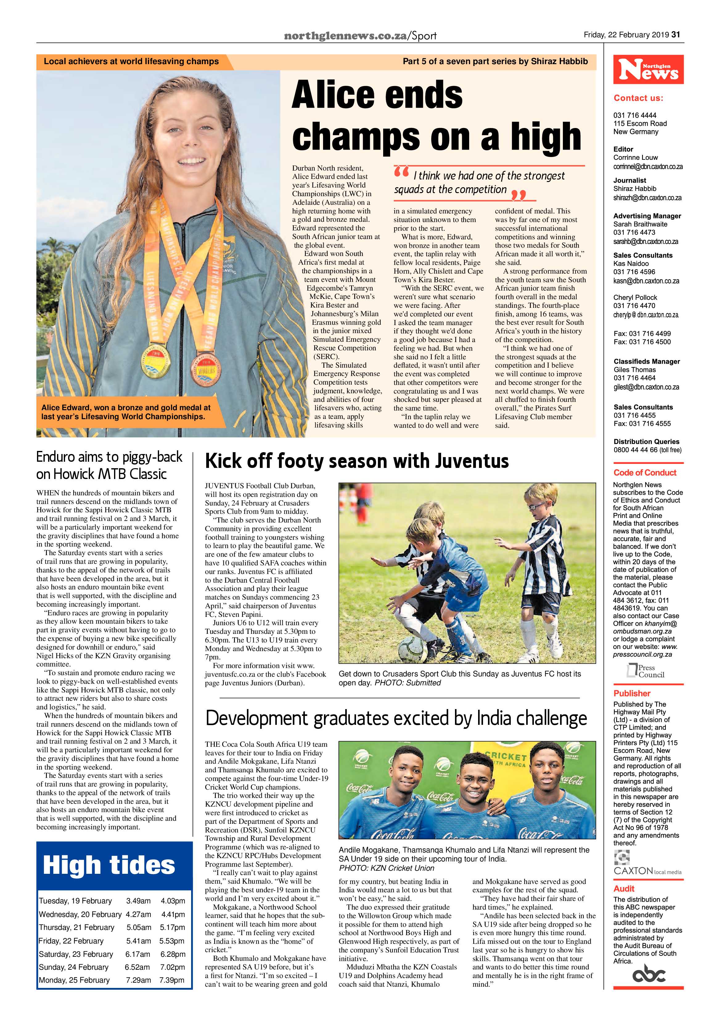 Northglen News 22 February 2019 page 31