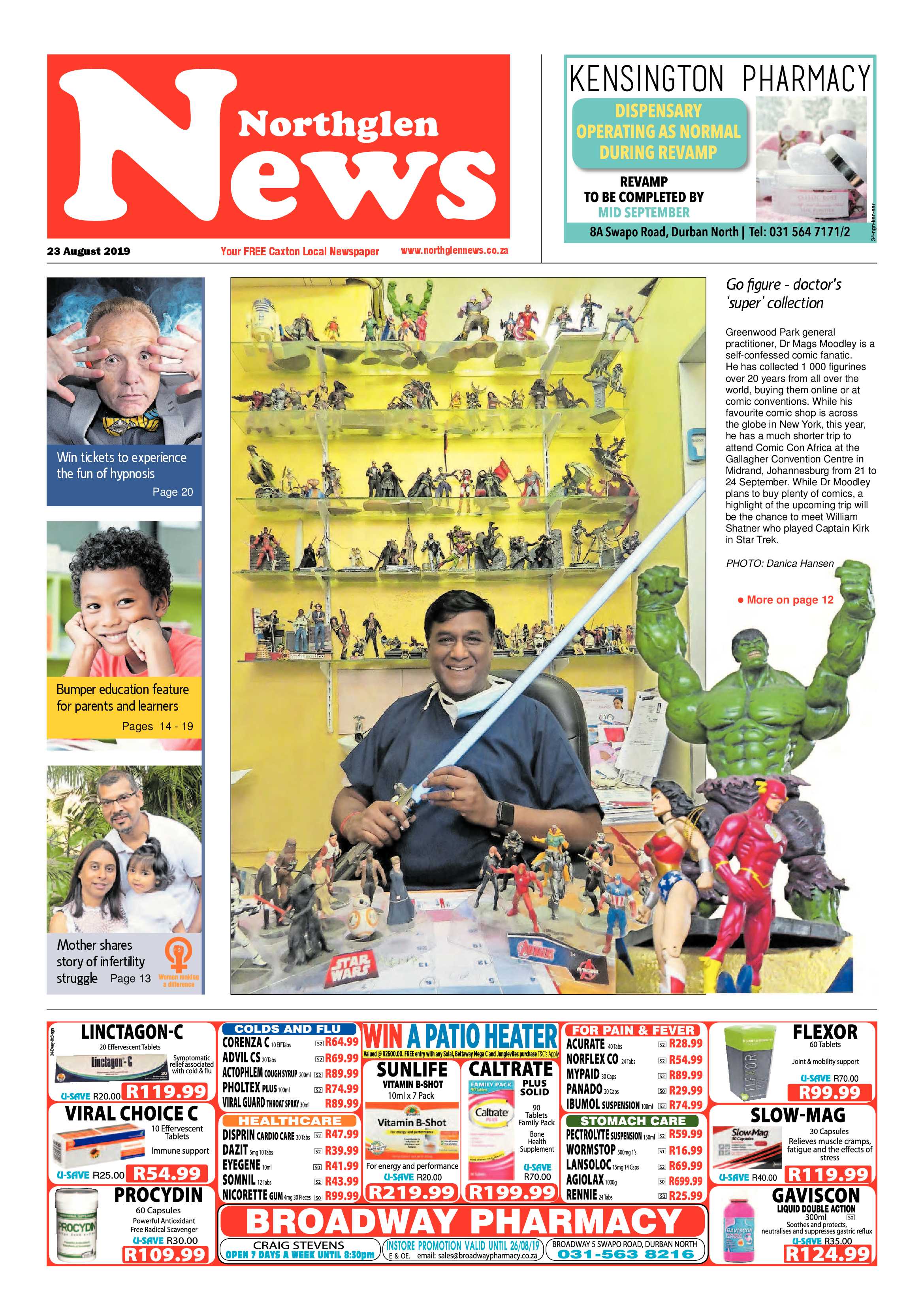 Northglen News 23 August 2019 page 1