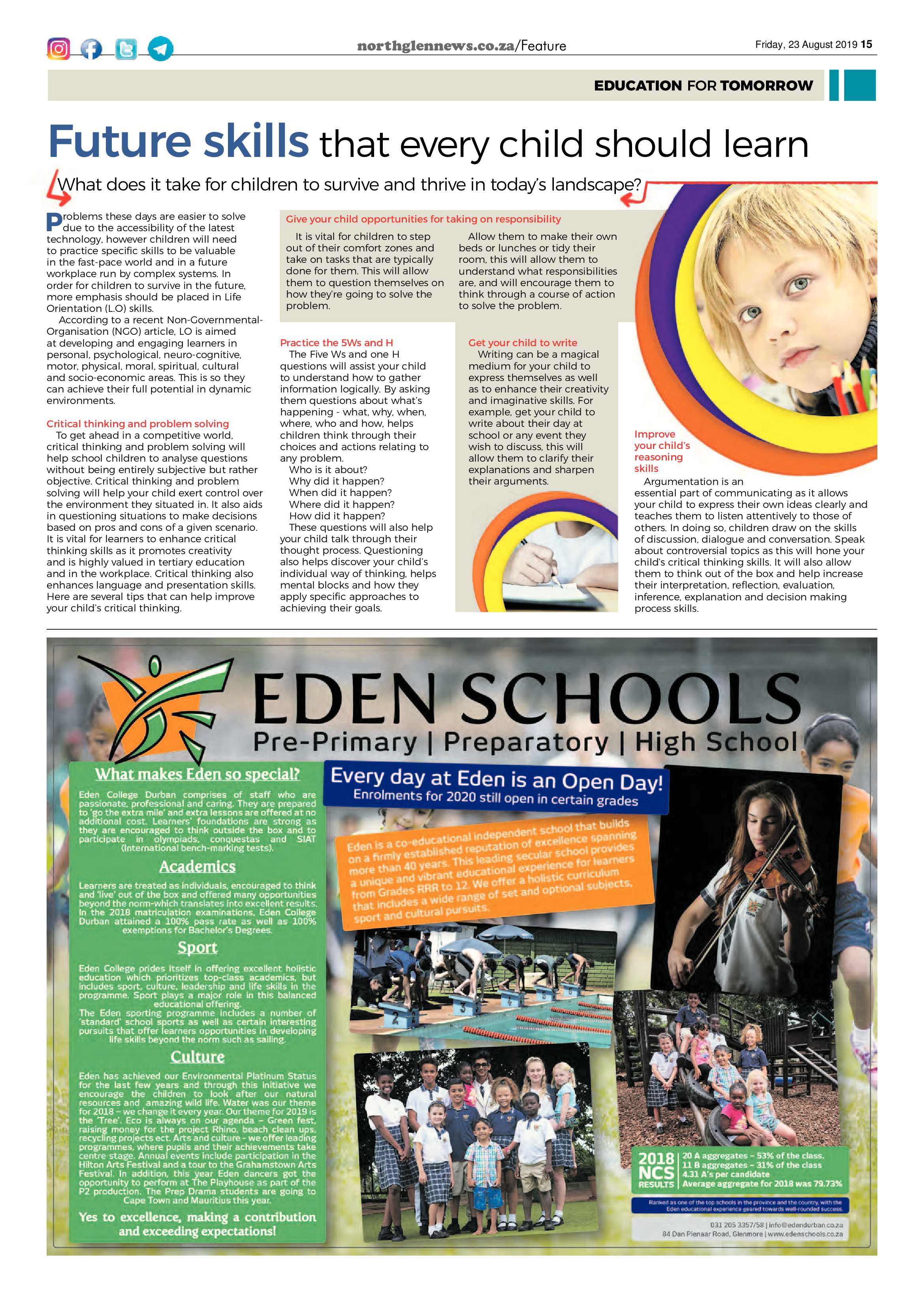 Northglen News 23 August 2019 page 15