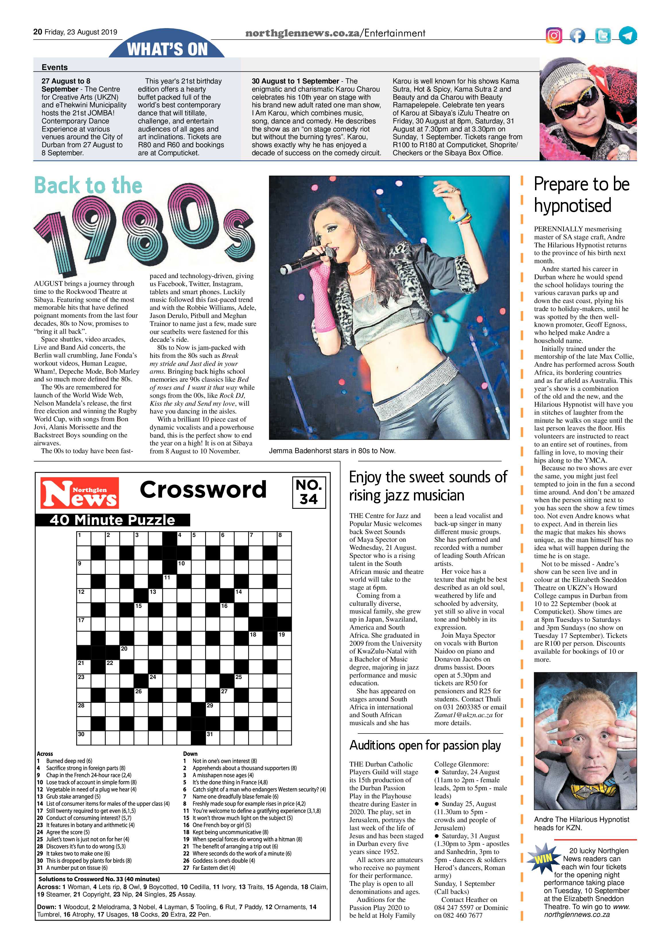 Northglen News 23 August 2019 page 20