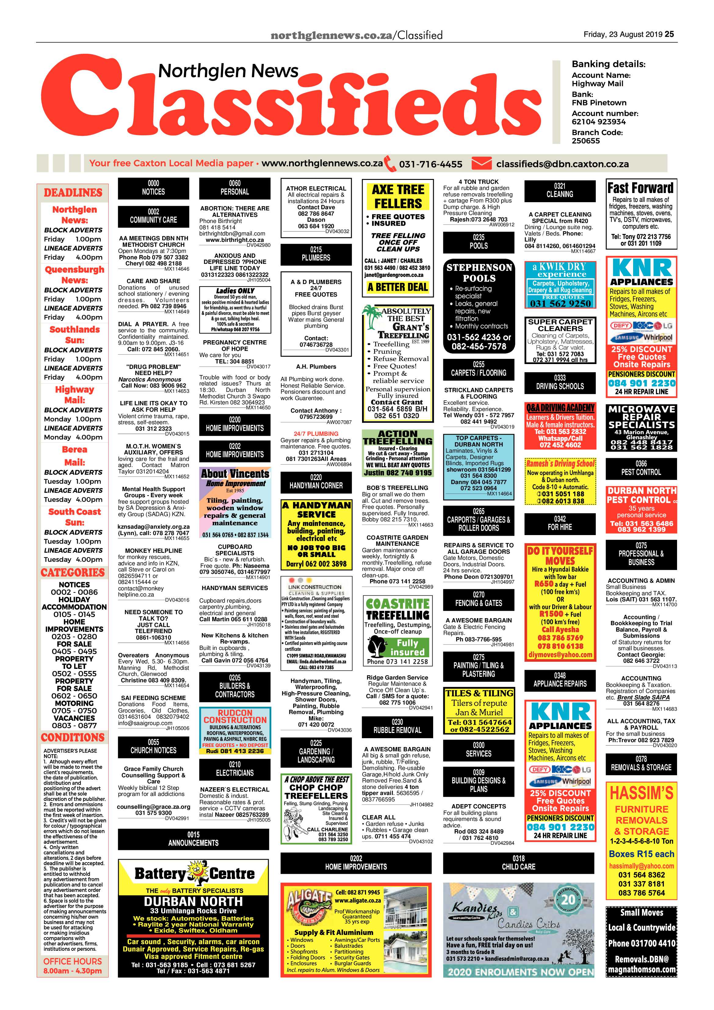 Northglen News 23 August 2019 page 25