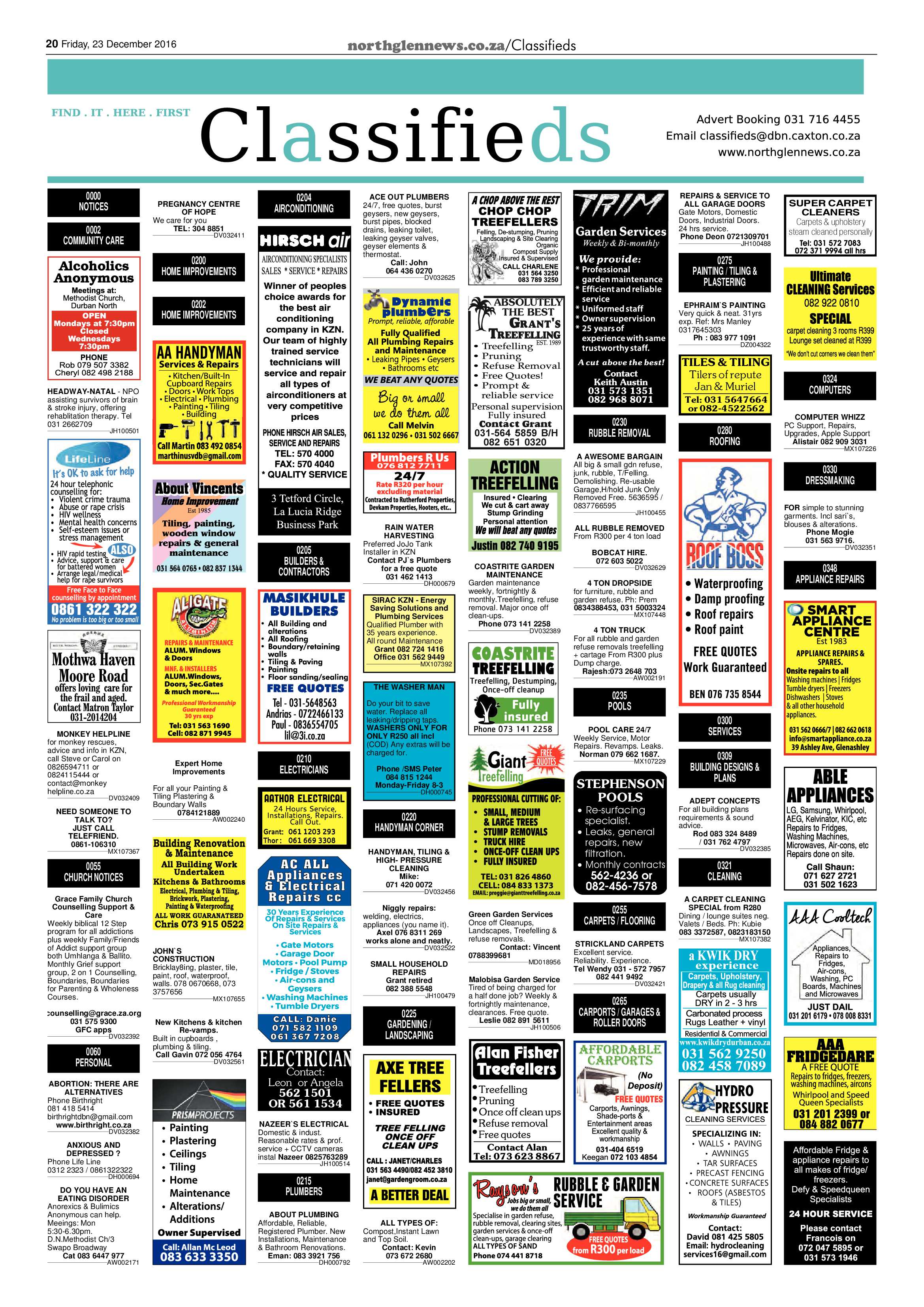 Northglen News 23 December 2016 page 20