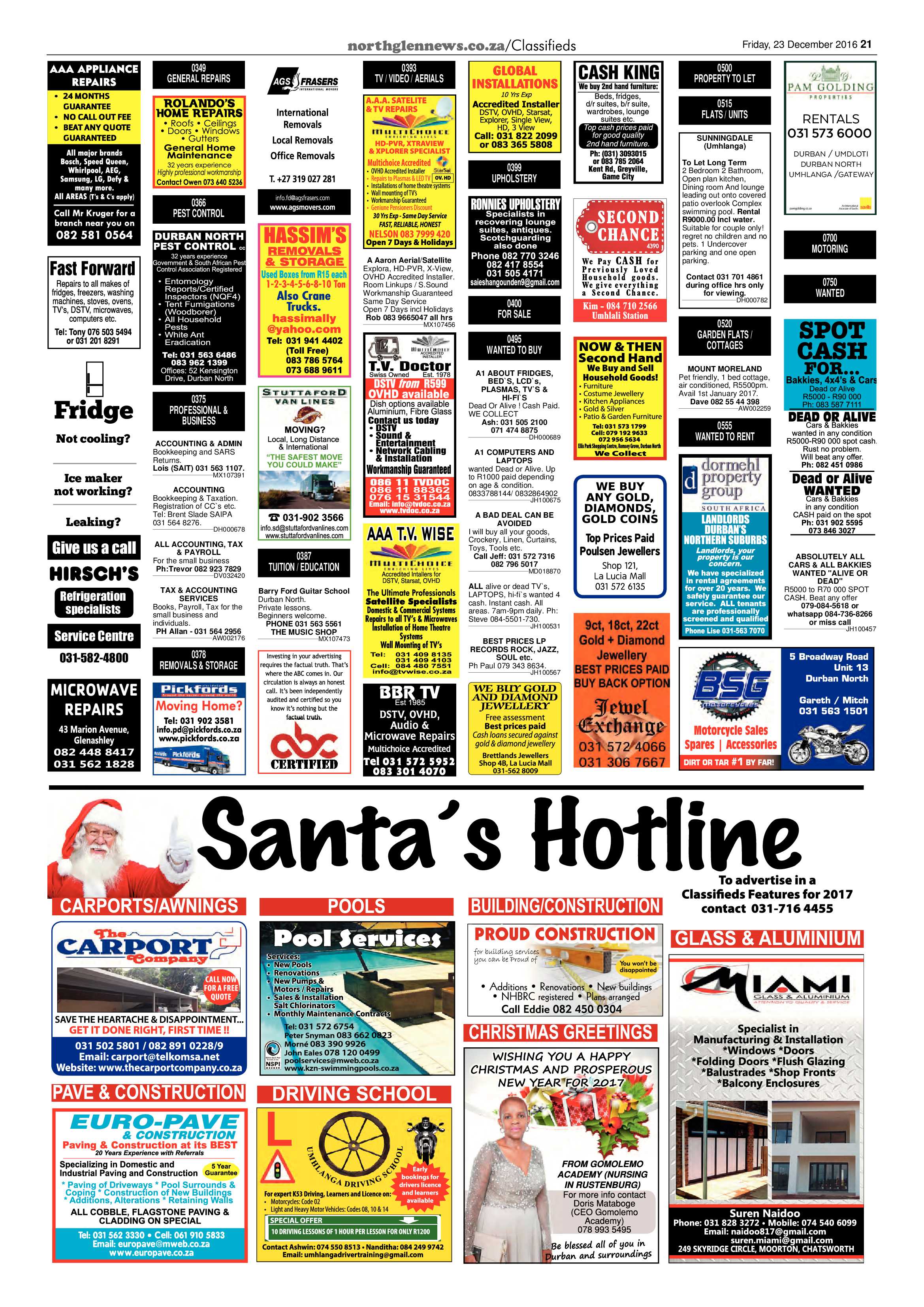 Northglen News 23 December 2016 page 21