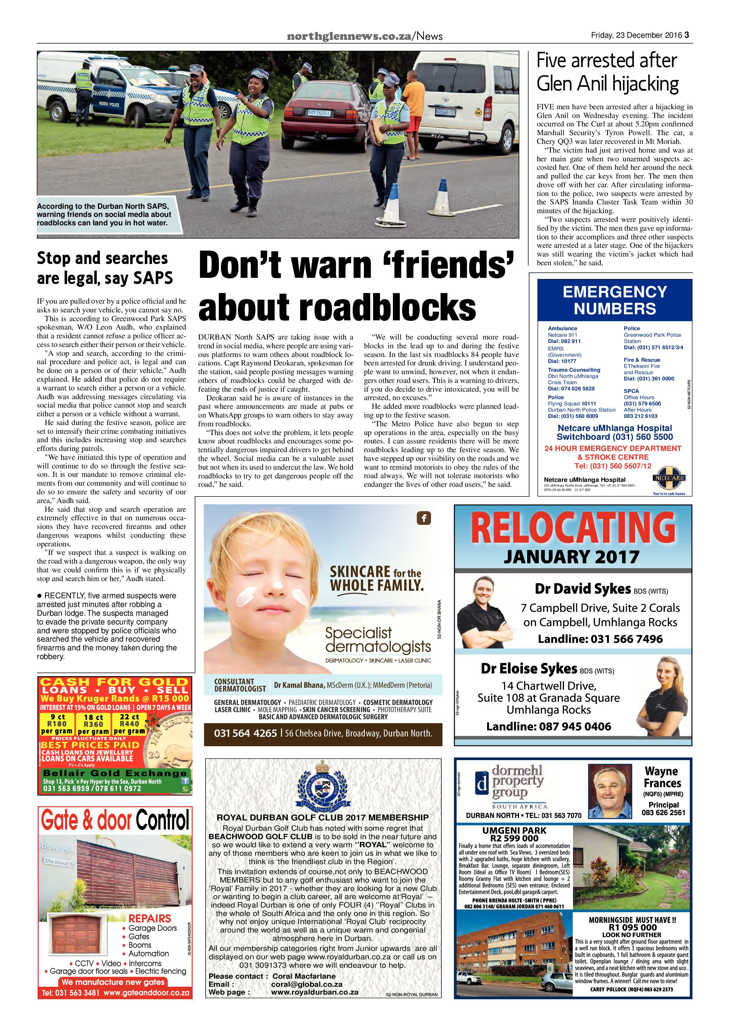 Northglen News 23 December 2016 page 3