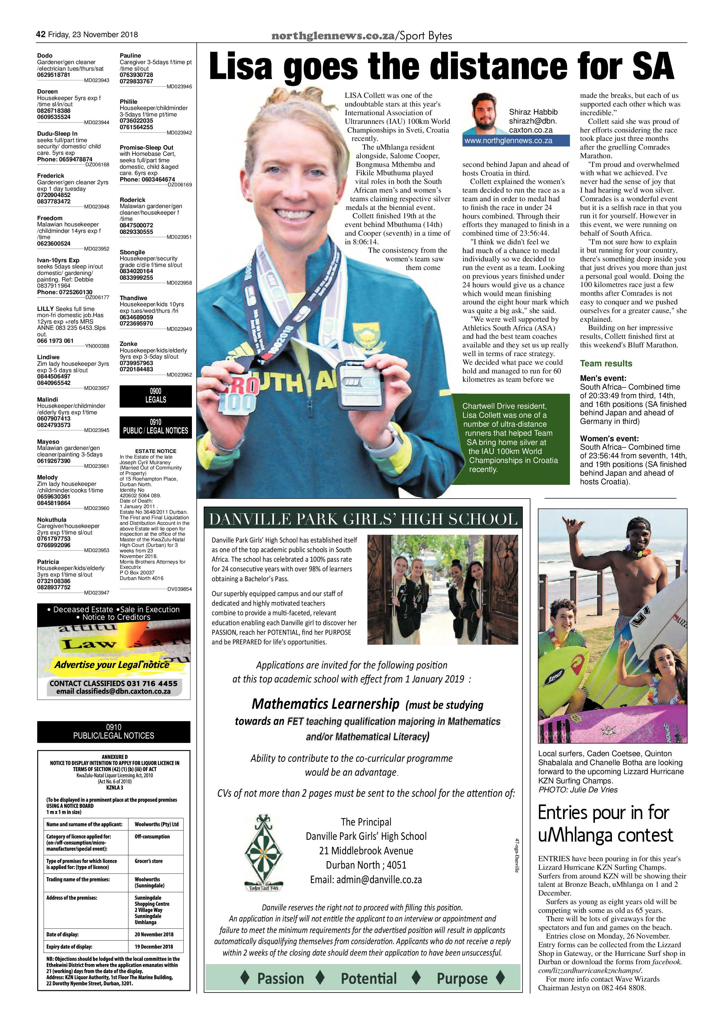 Northglen News 23 November 2018 page 42