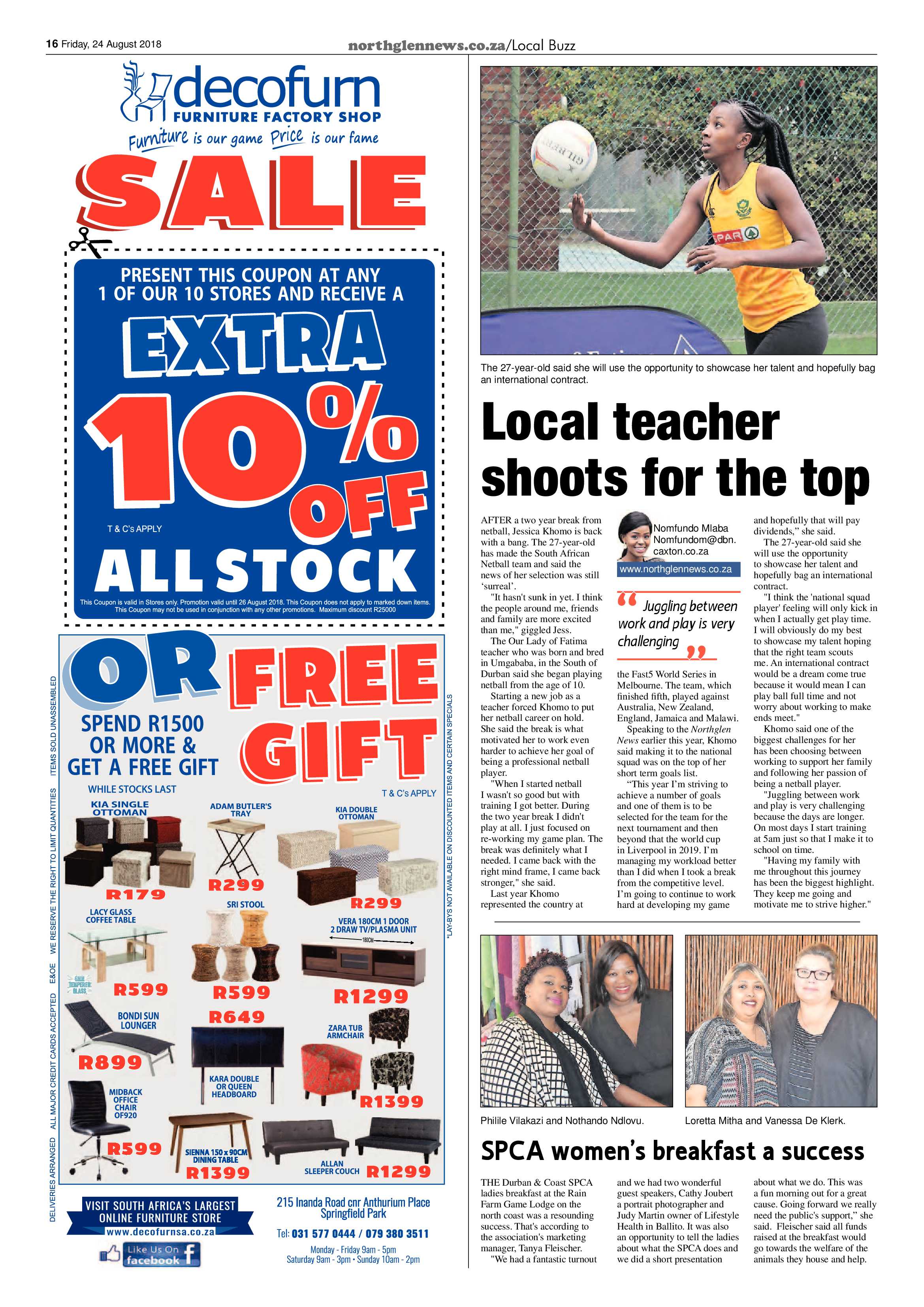Northglen News 24 August 2018 page 16