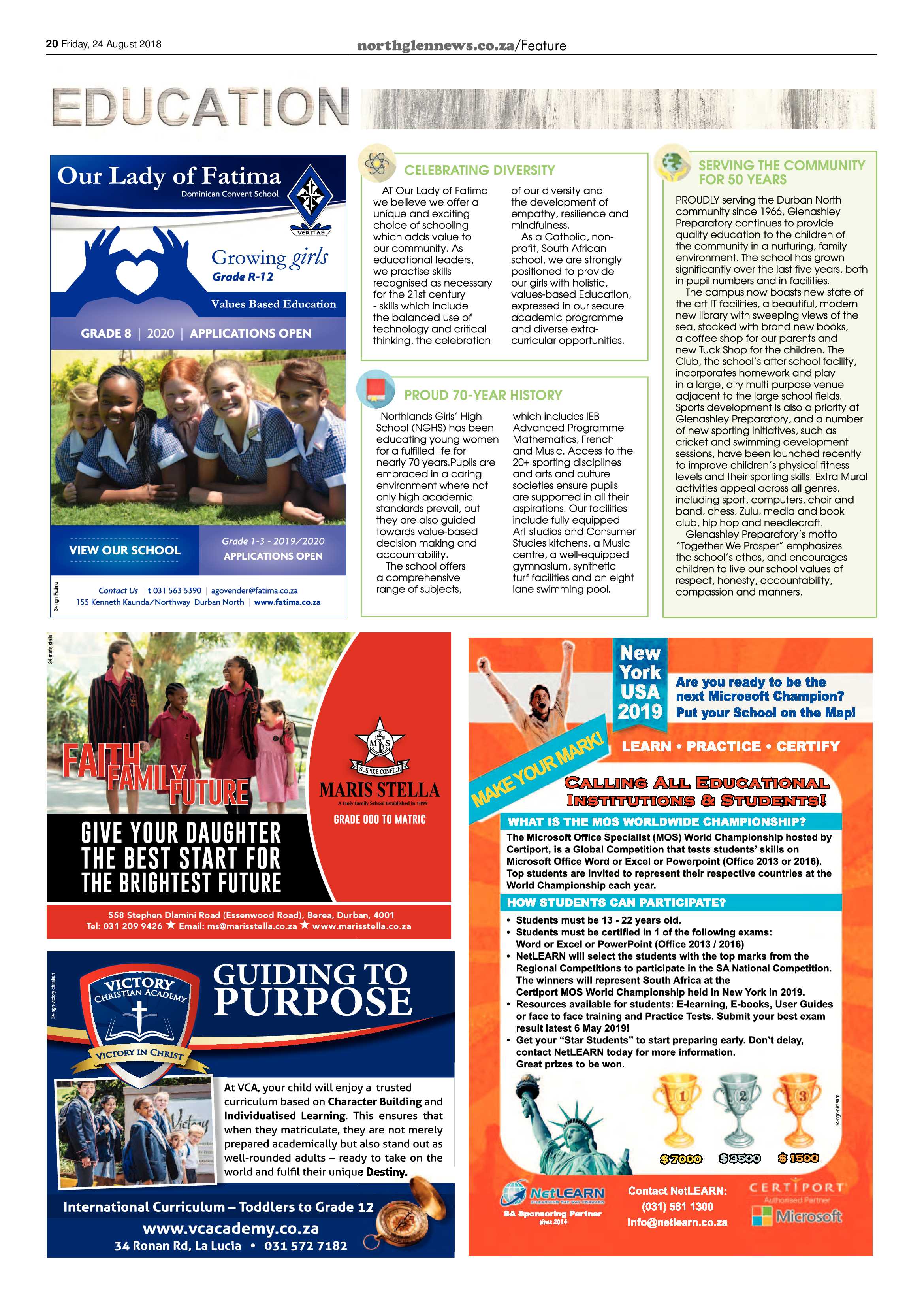 Northglen News 24 August 2018 page 20