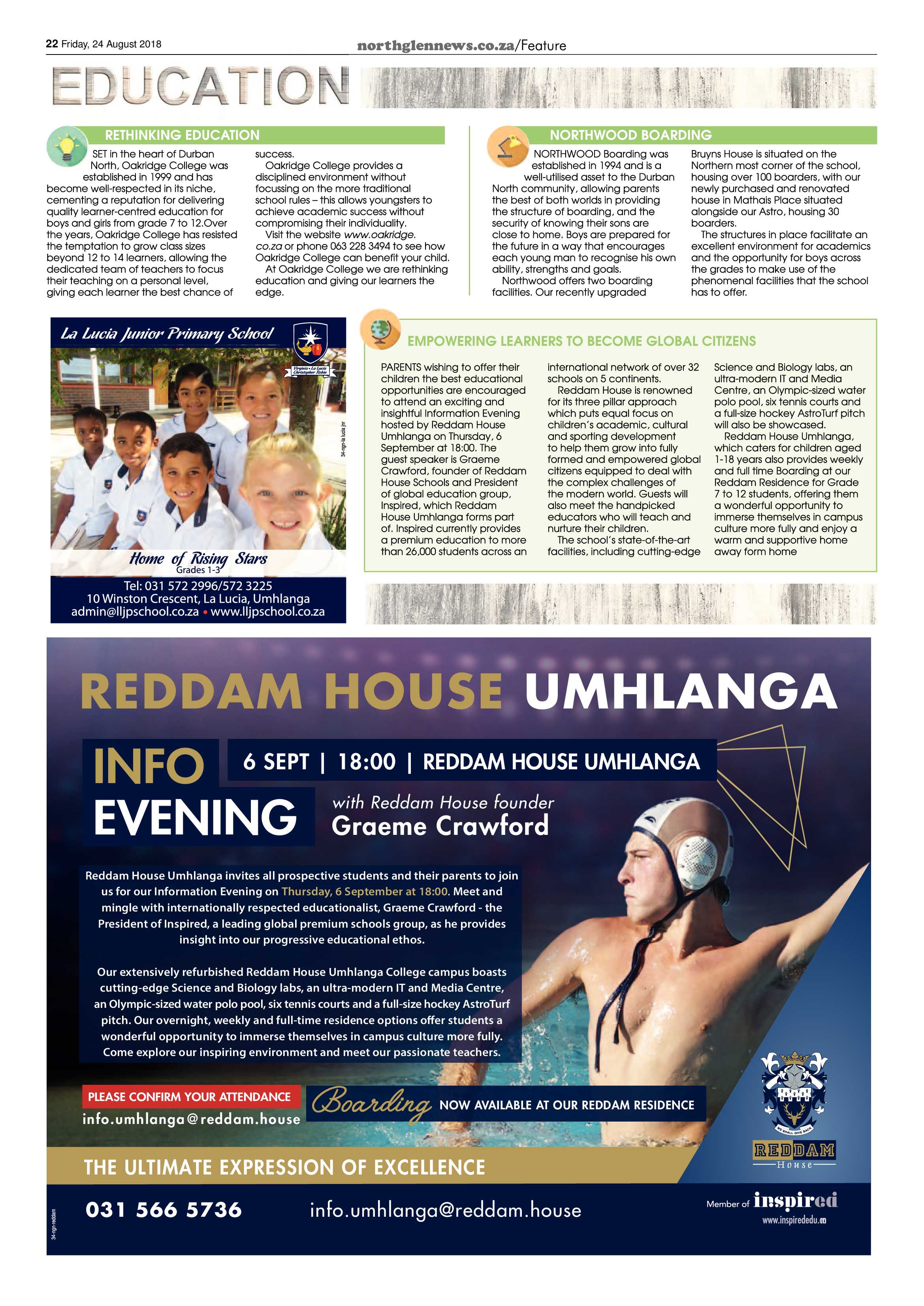 Northglen News 24 August 2018 page 22