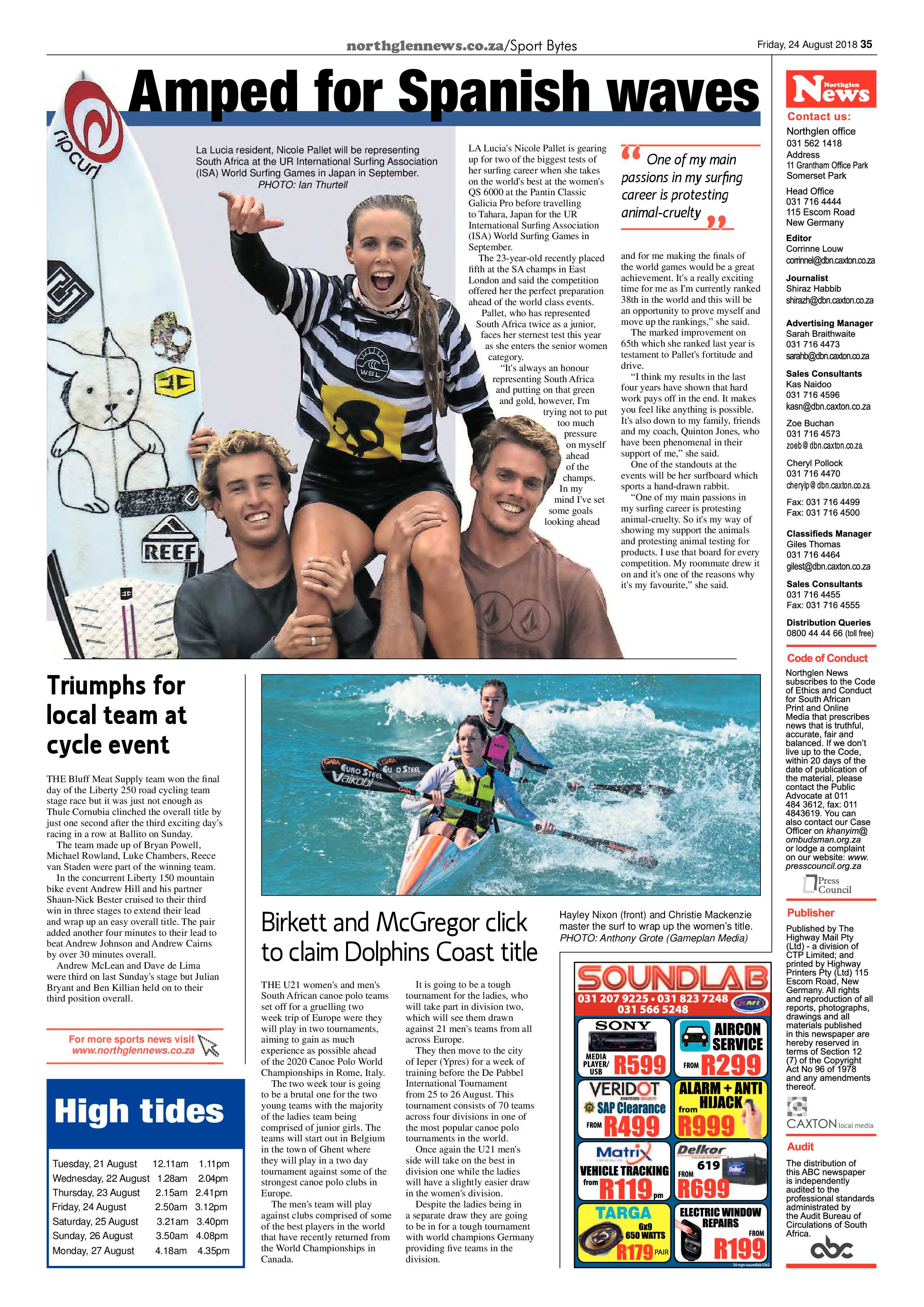 Northglen News 24 August 2018 page 35