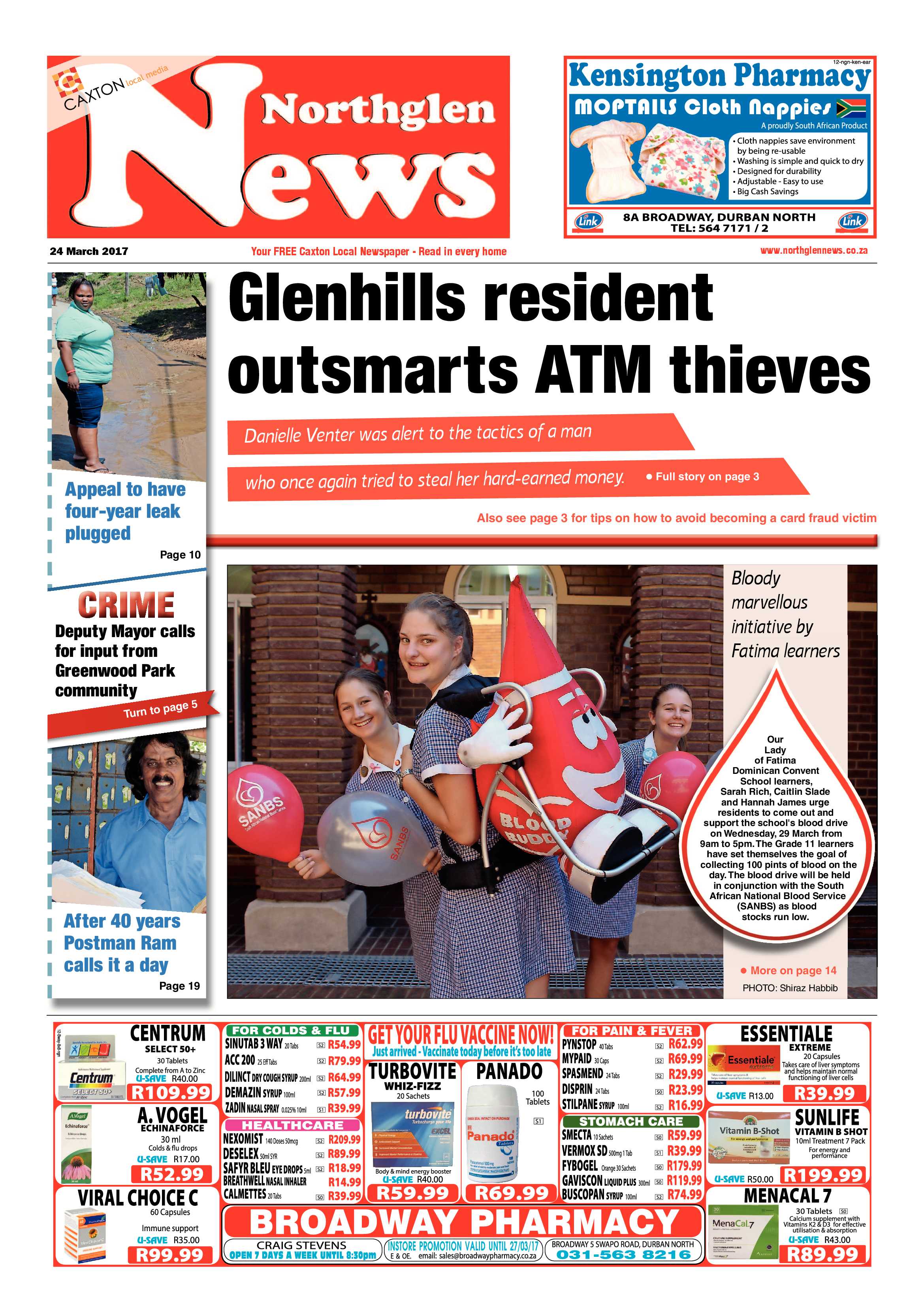 Northglen News 24 March 2017 page 1