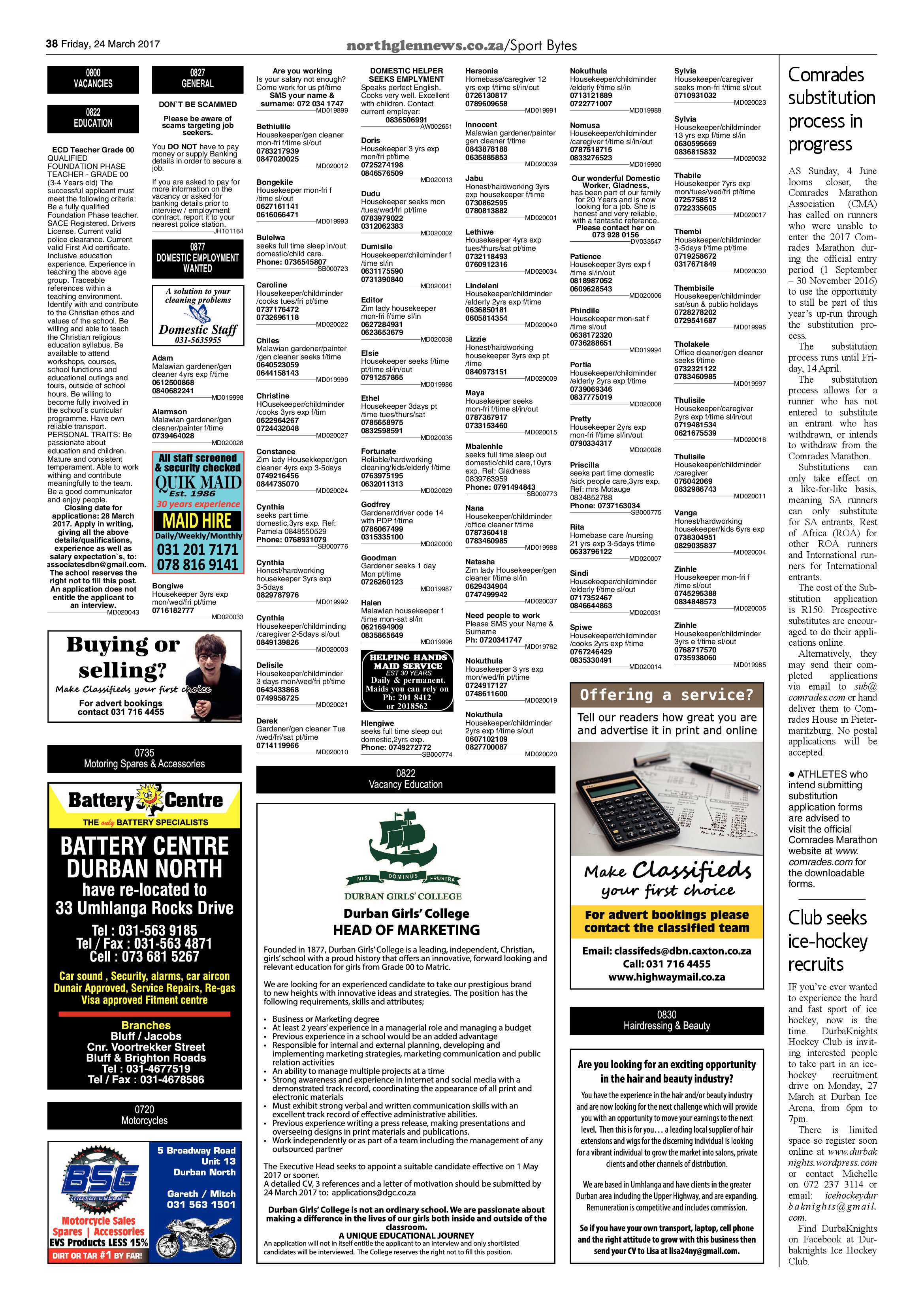 Northglen News 24 March 2017 page 38
