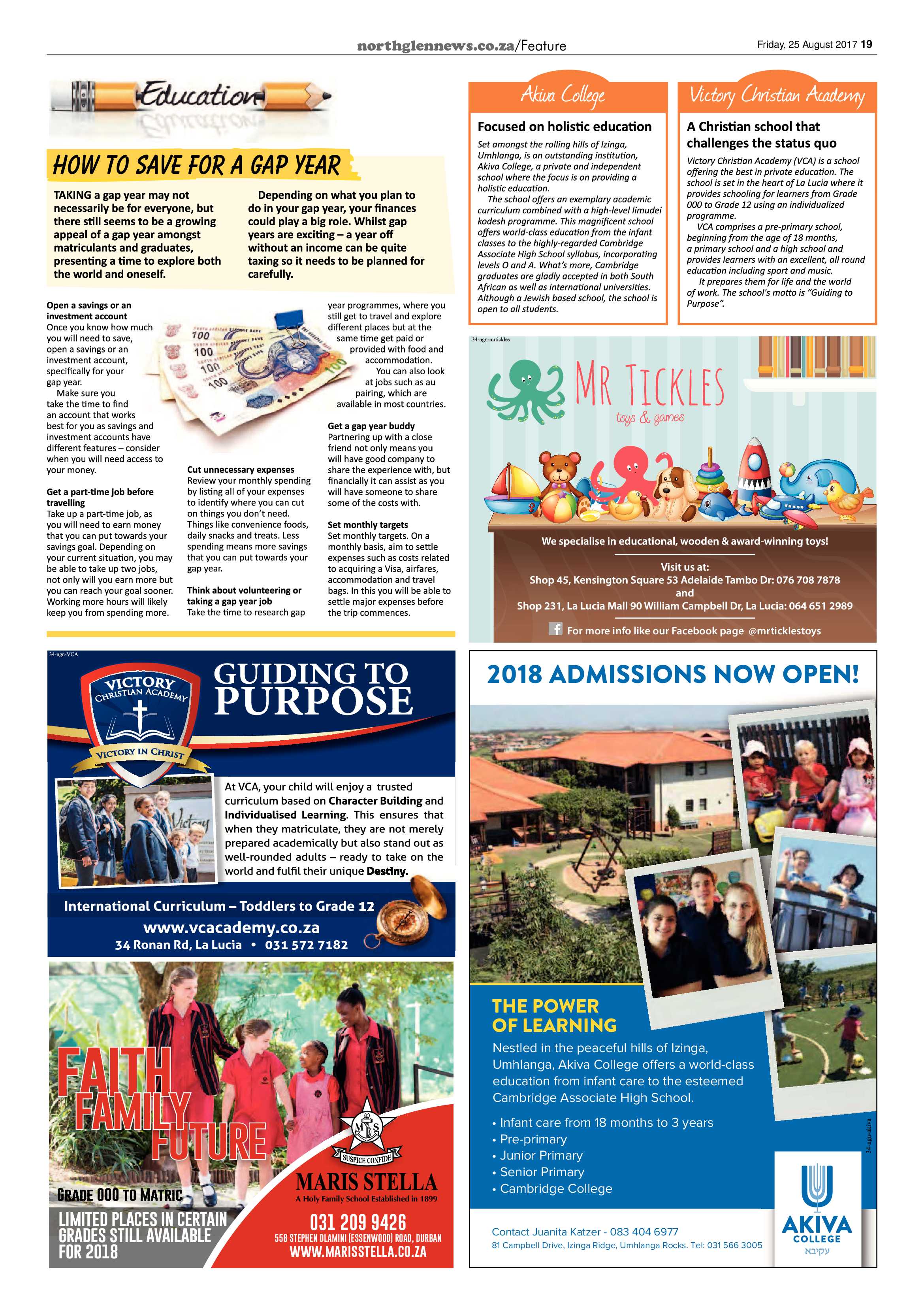 Northglen News 25 August 2017 page 19