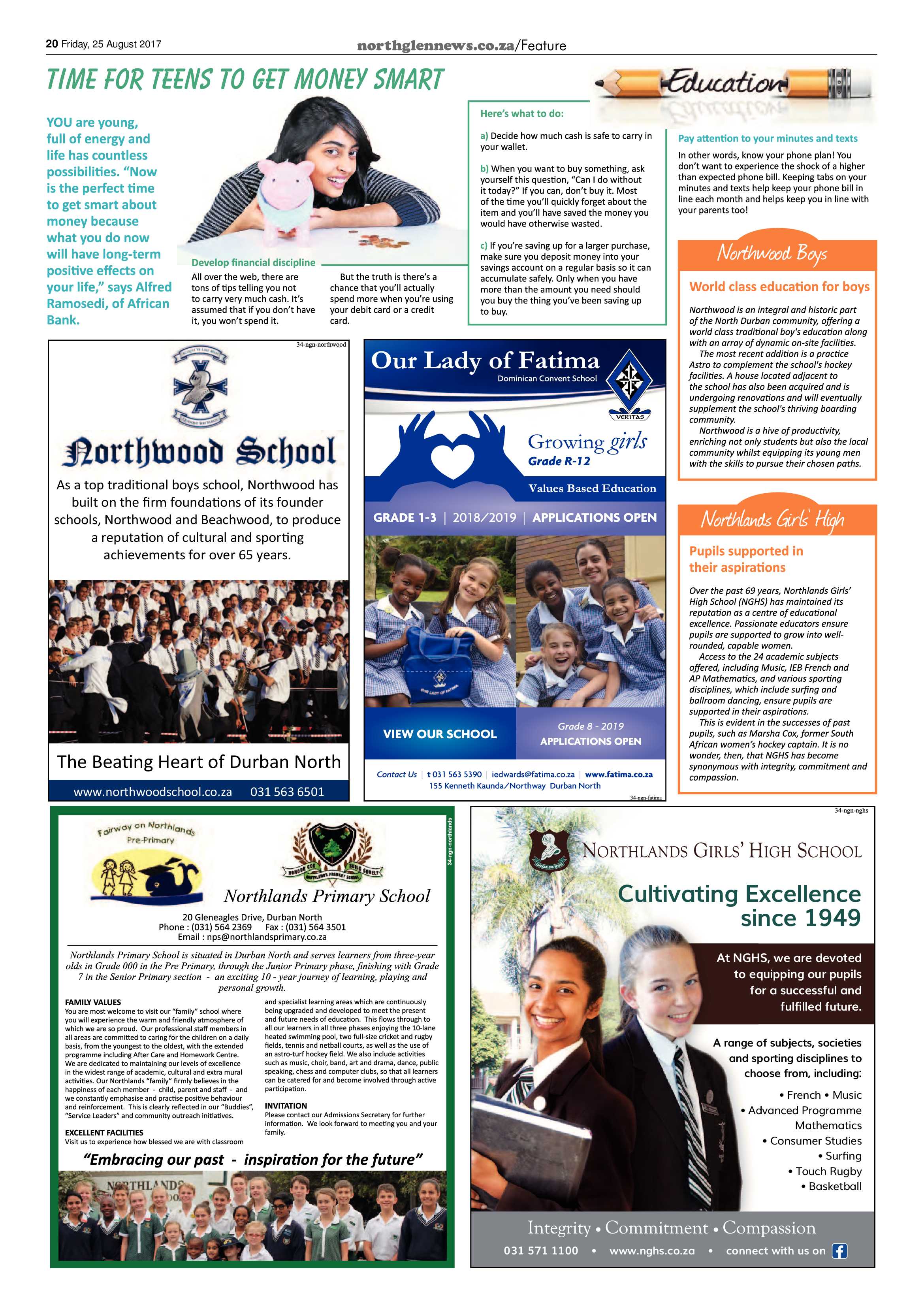 Northglen News 25 August 2017 page 20