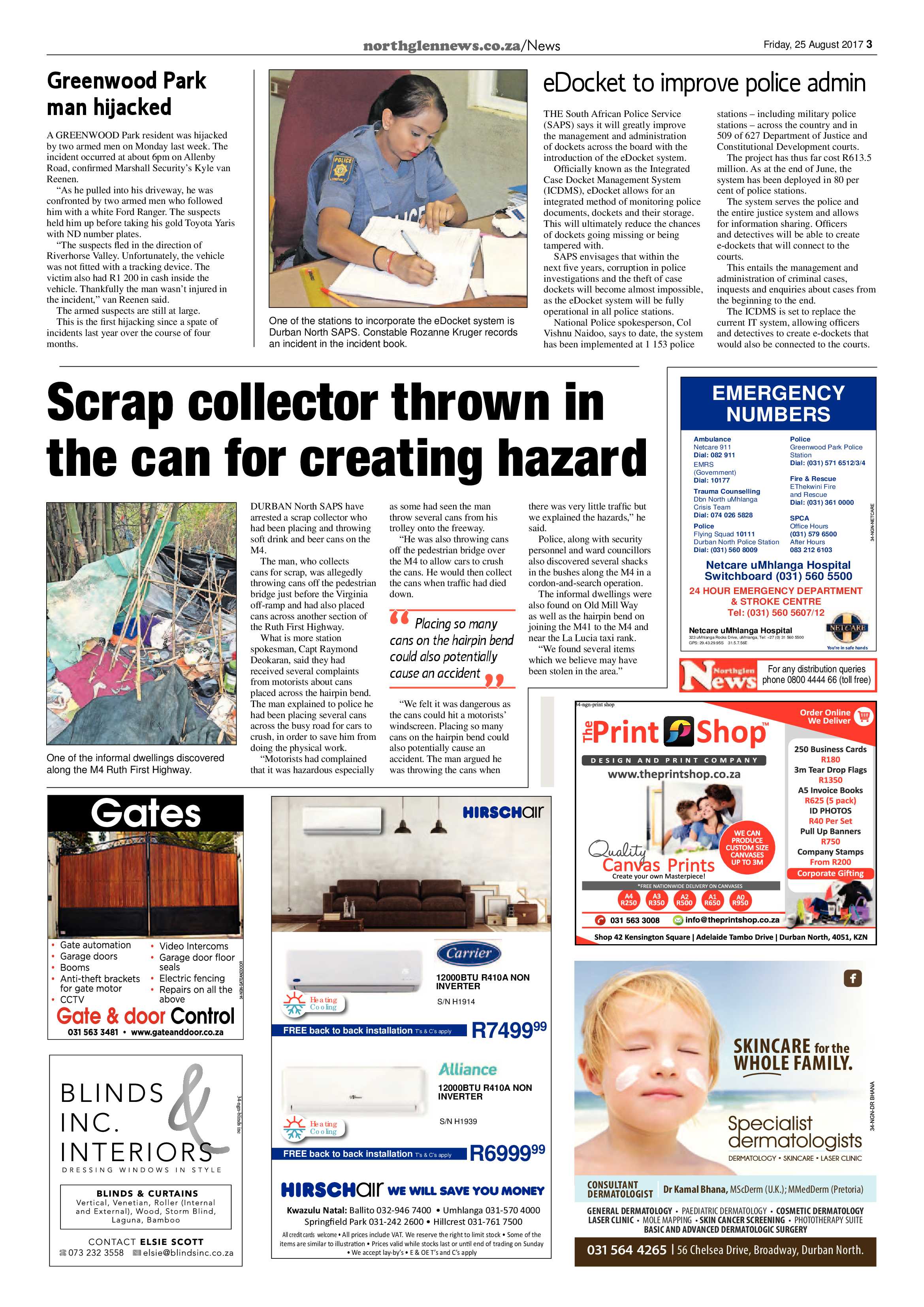 Northglen News 25 August 2017 page 3