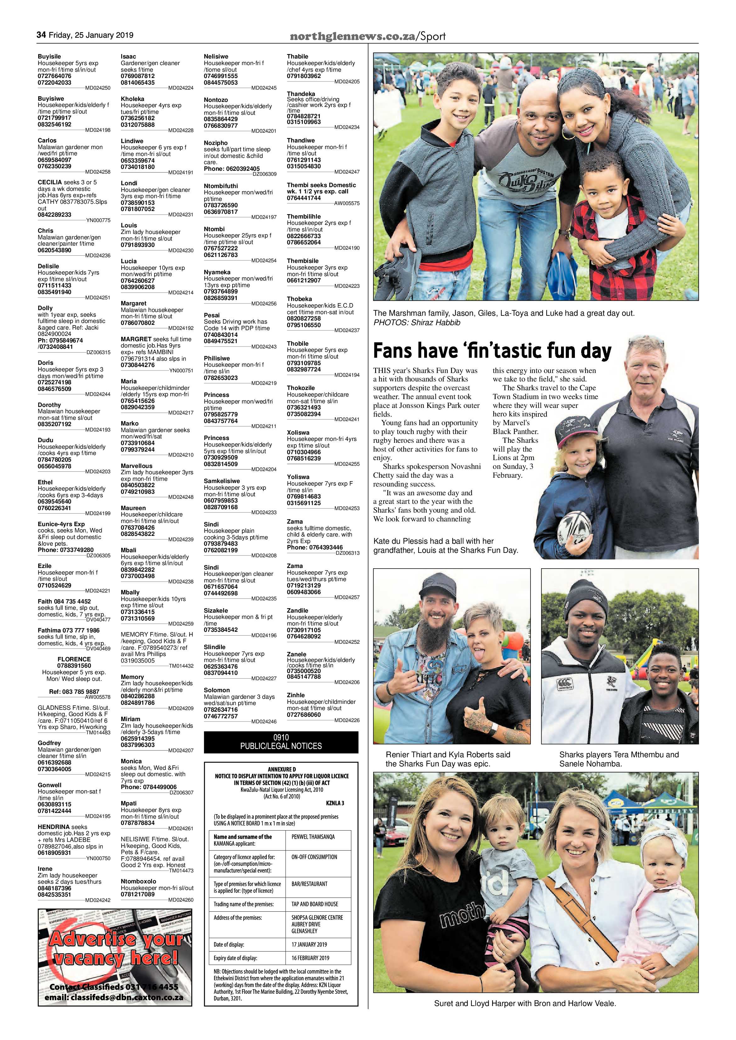 Northglen News 25 January 2019 page 34