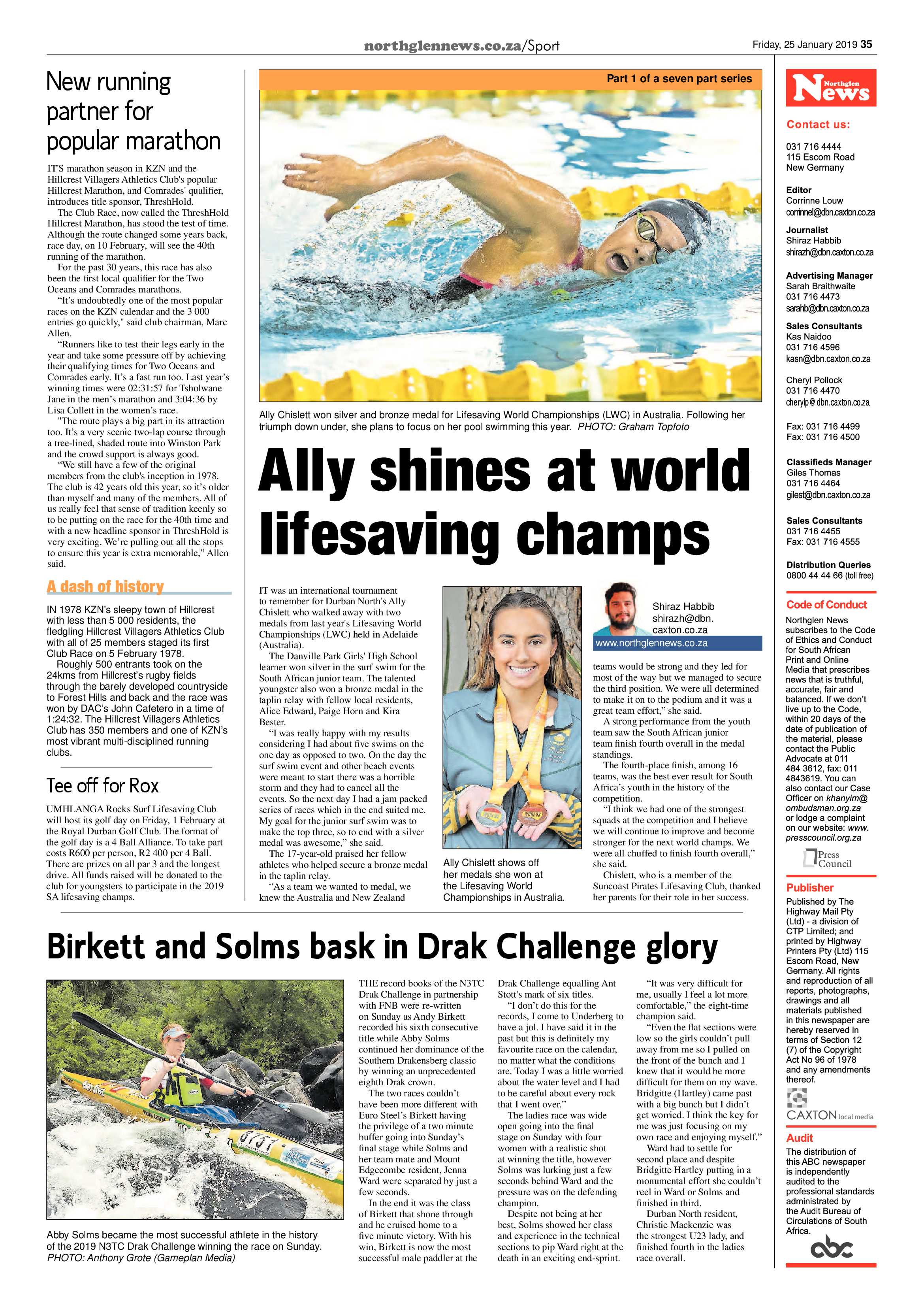 Northglen News 25 January 2019 page 35