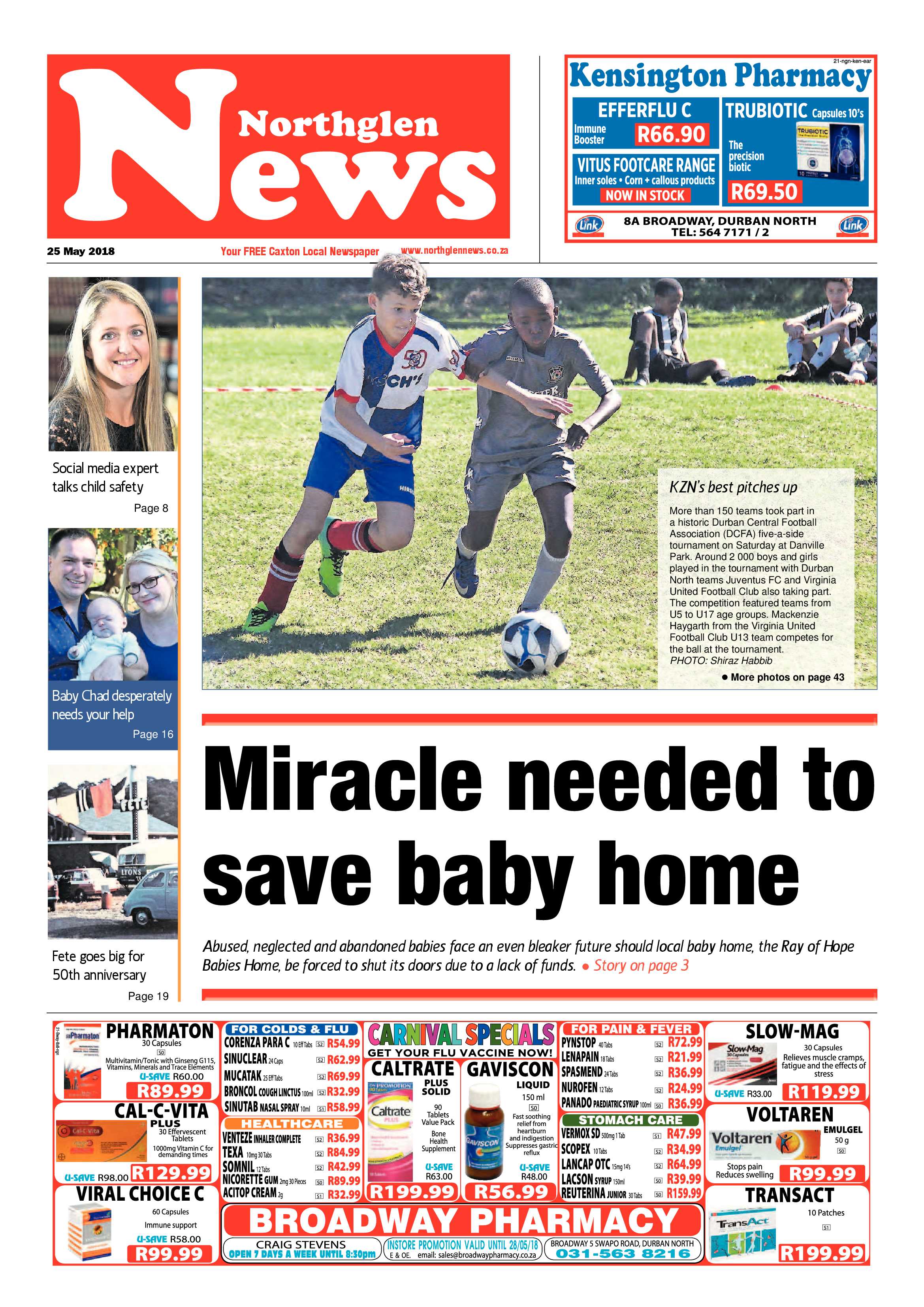 Northglen News 25 May 2018 page 1