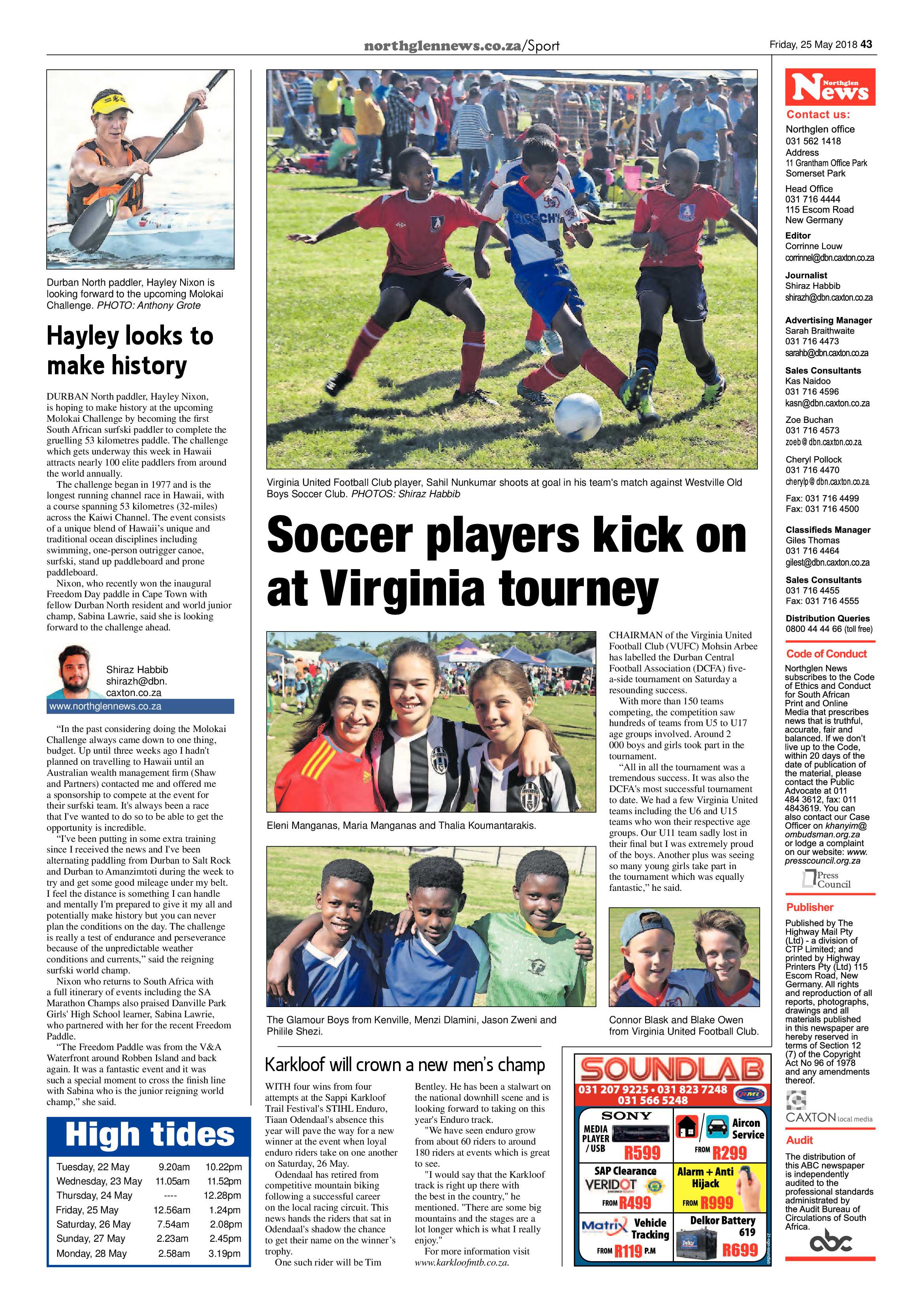 Northglen News 25 May 2018 page 43