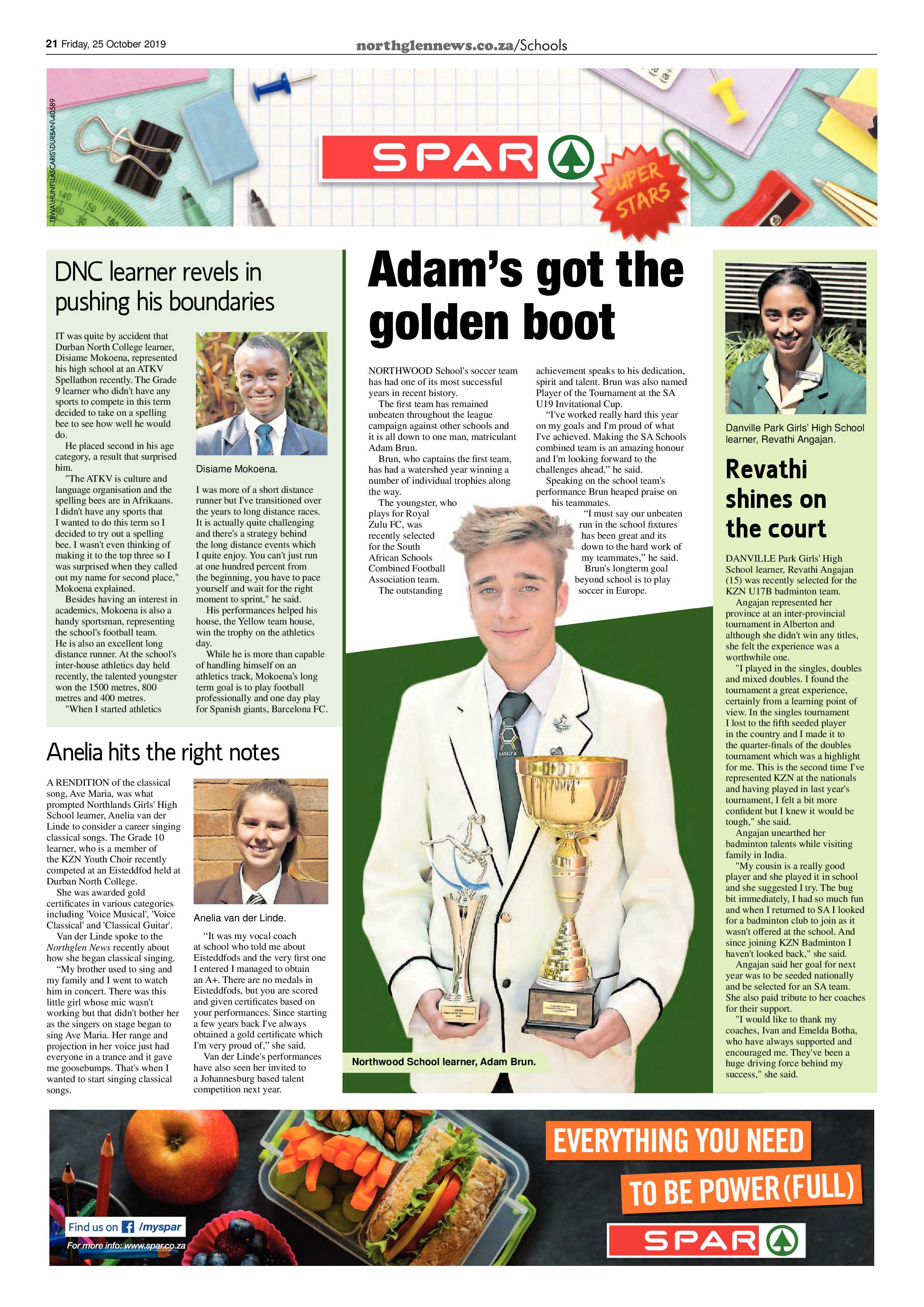 Northglen News 25 October 2019 page 21