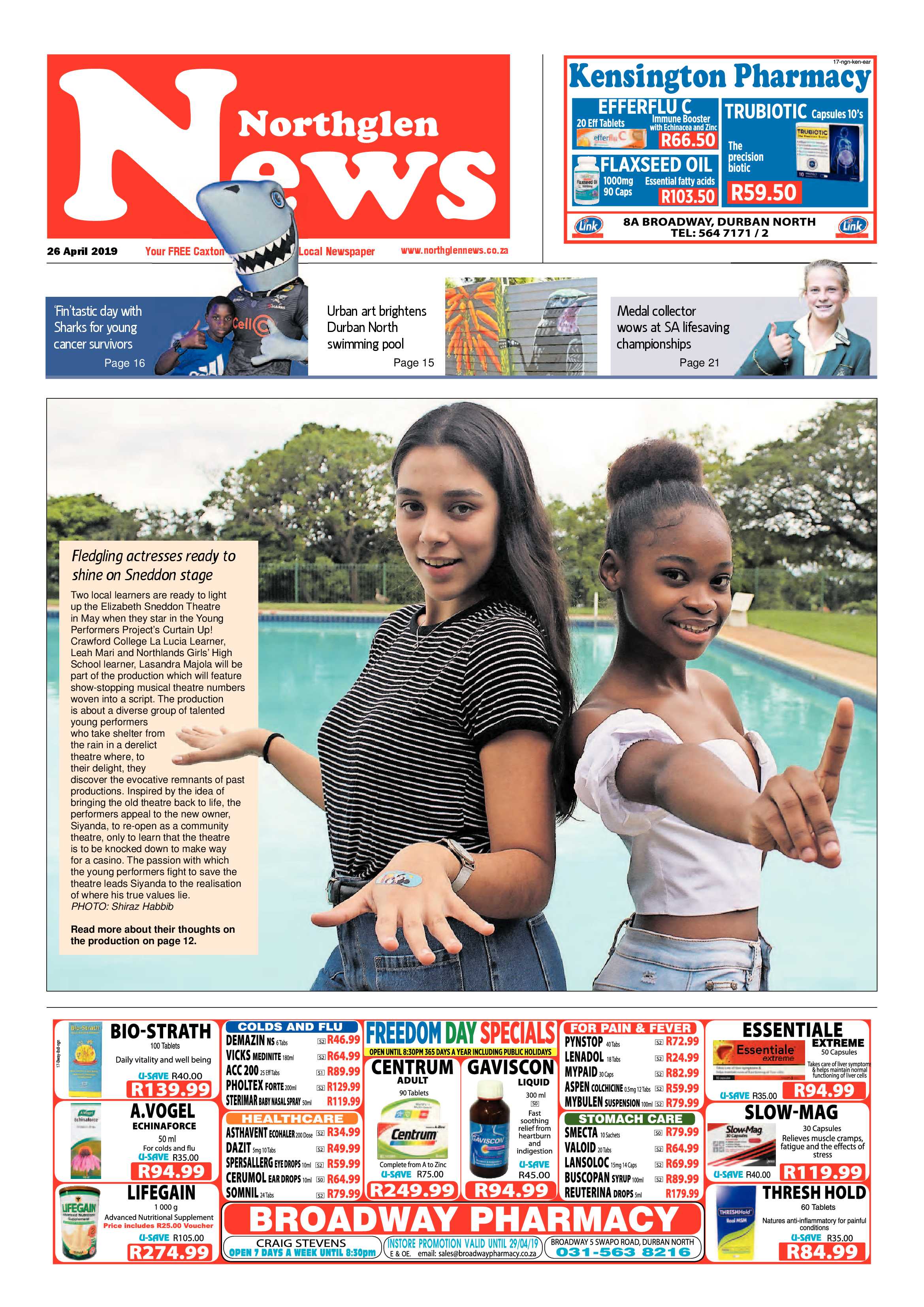 Northglen News 26 April 2019 page 1