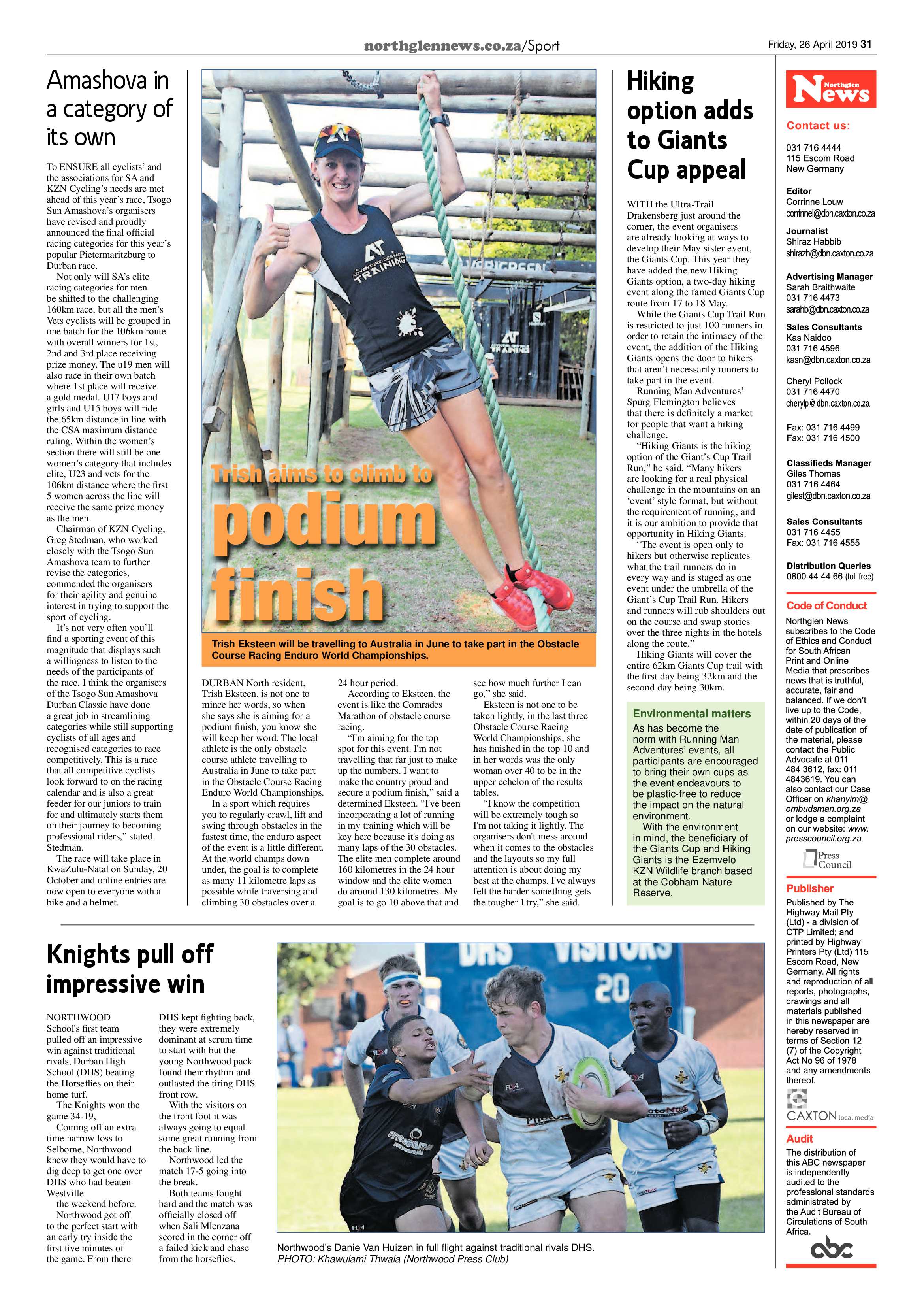 Northglen News 26 April 2019 page 31