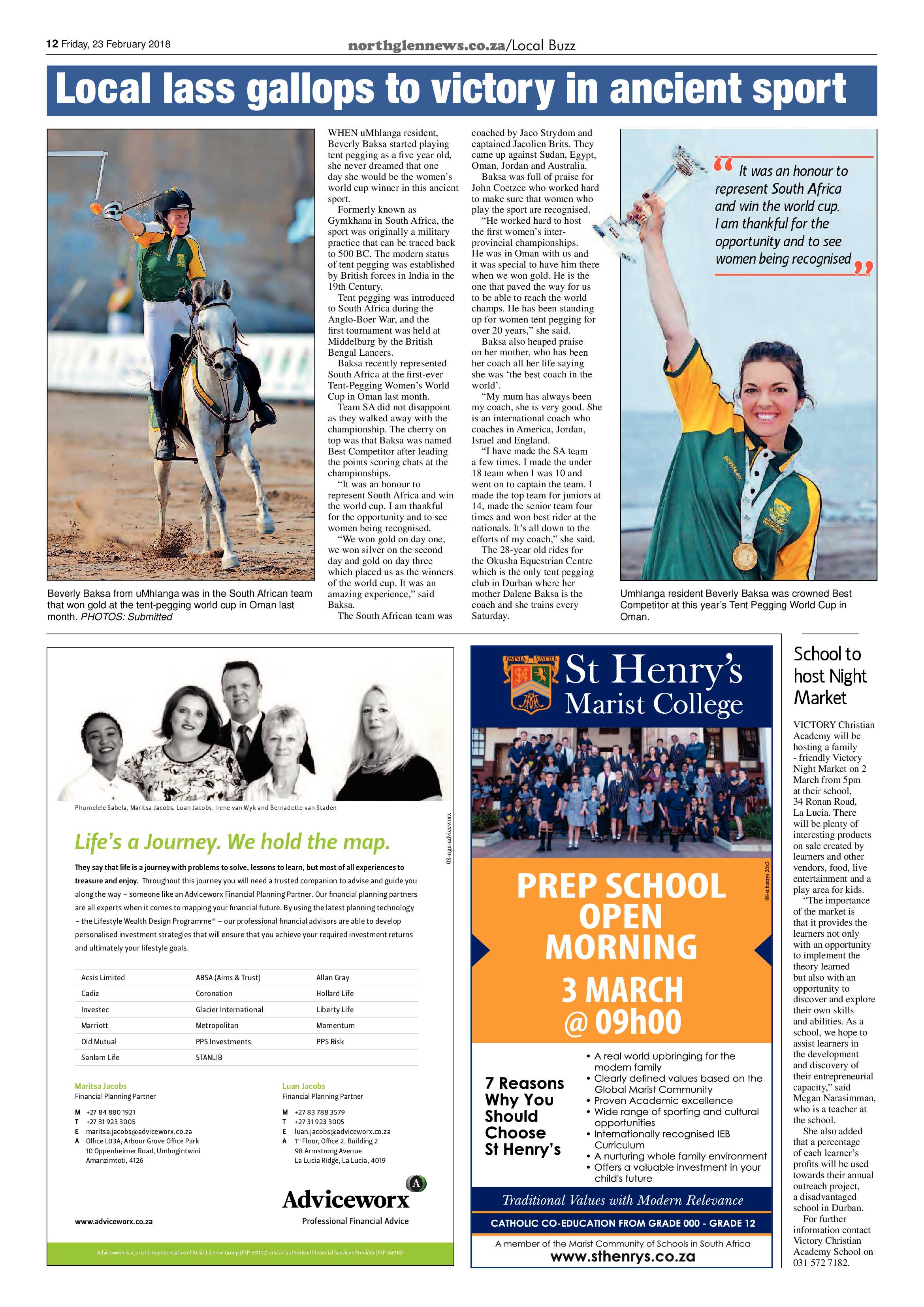 Northglen News 26 February 2018 page 12