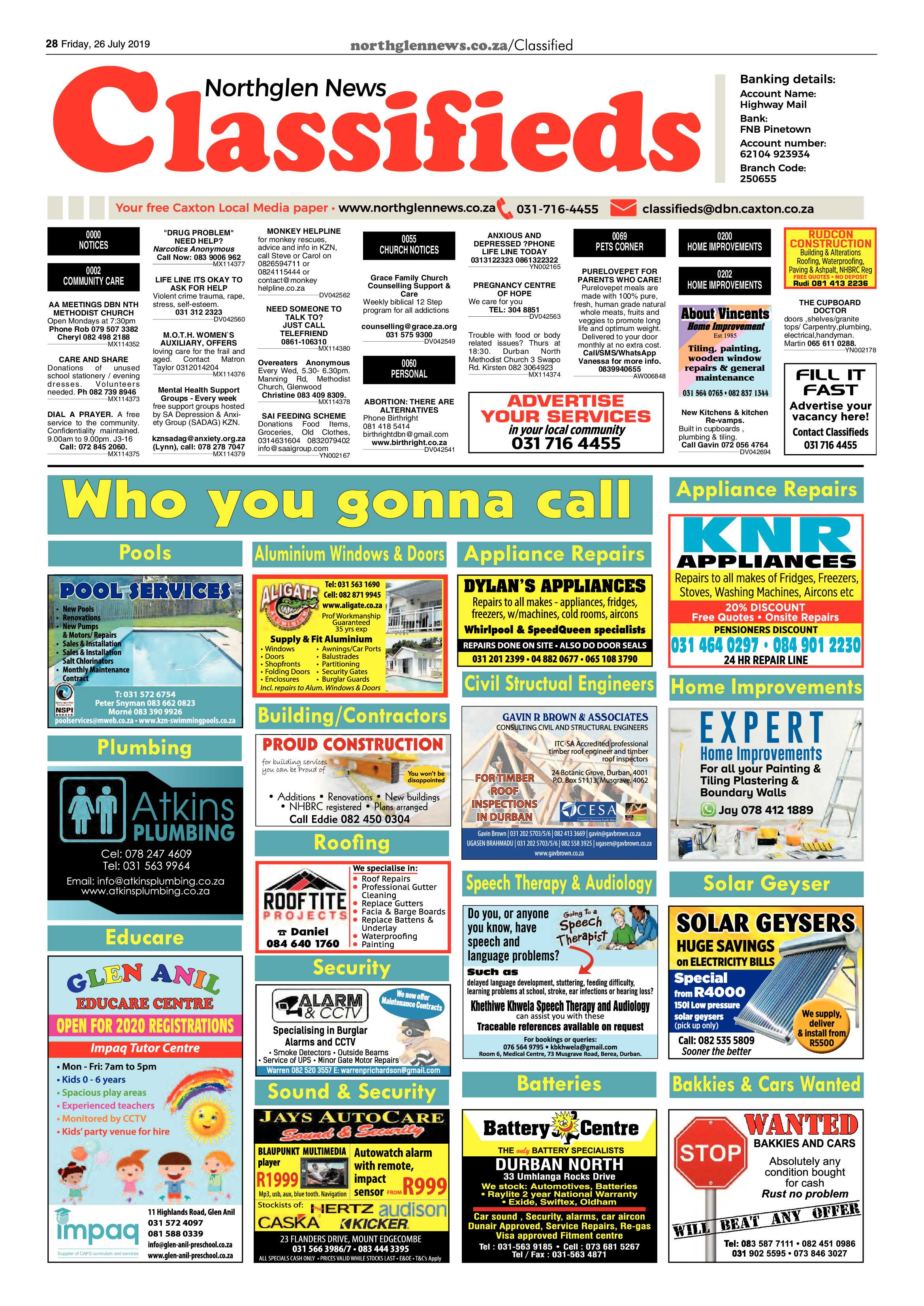 Northglen News 26 July 2019 page 28