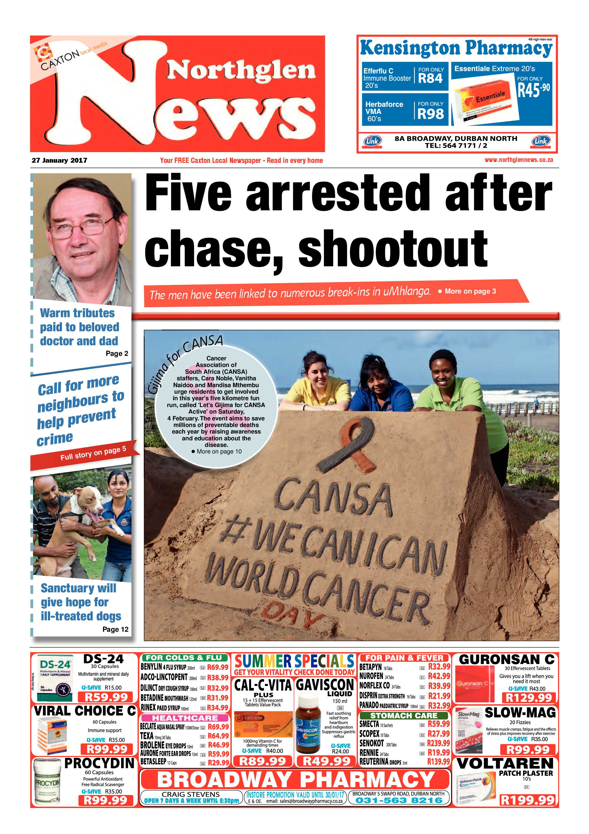 Northglen News 27 January 2017 page 1