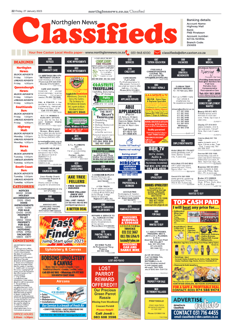 Northglen News – 27 January 2023 page 22