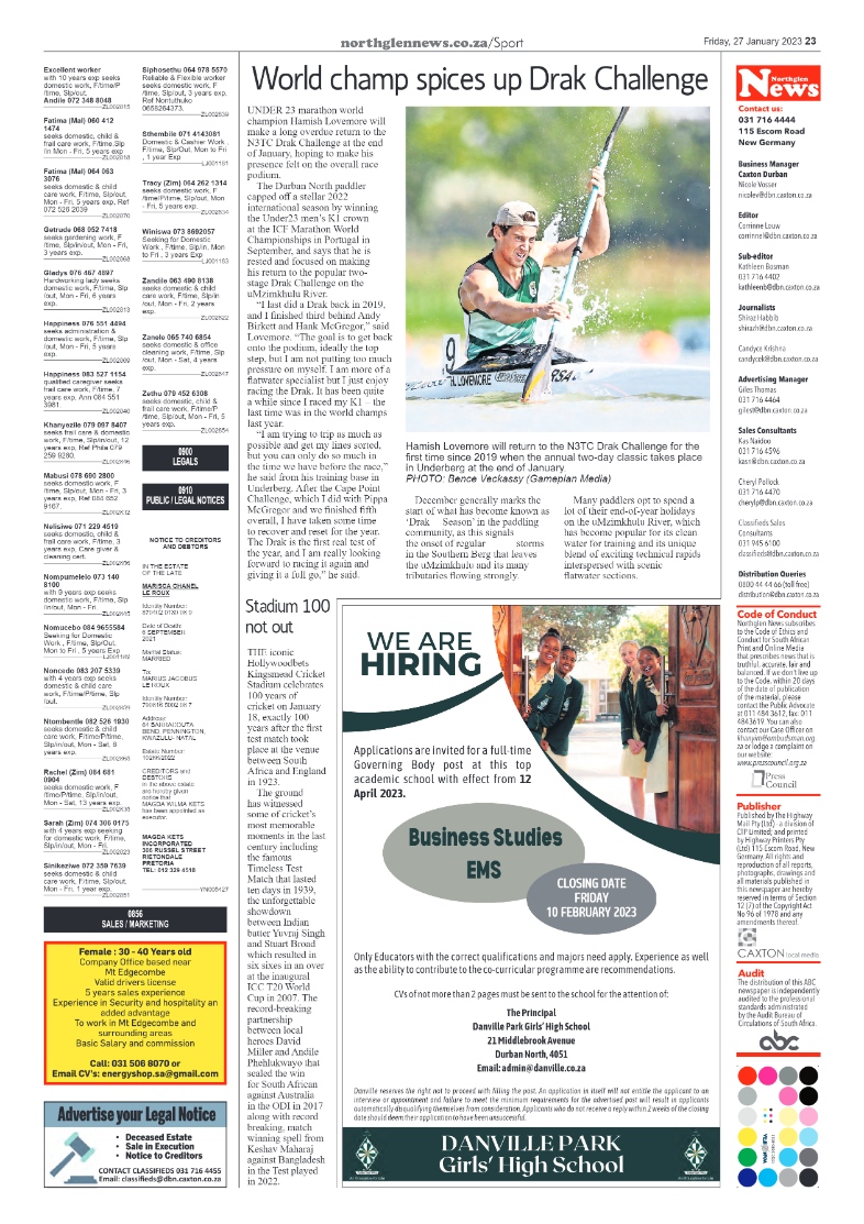Northglen News – 27 January 2023 page 23