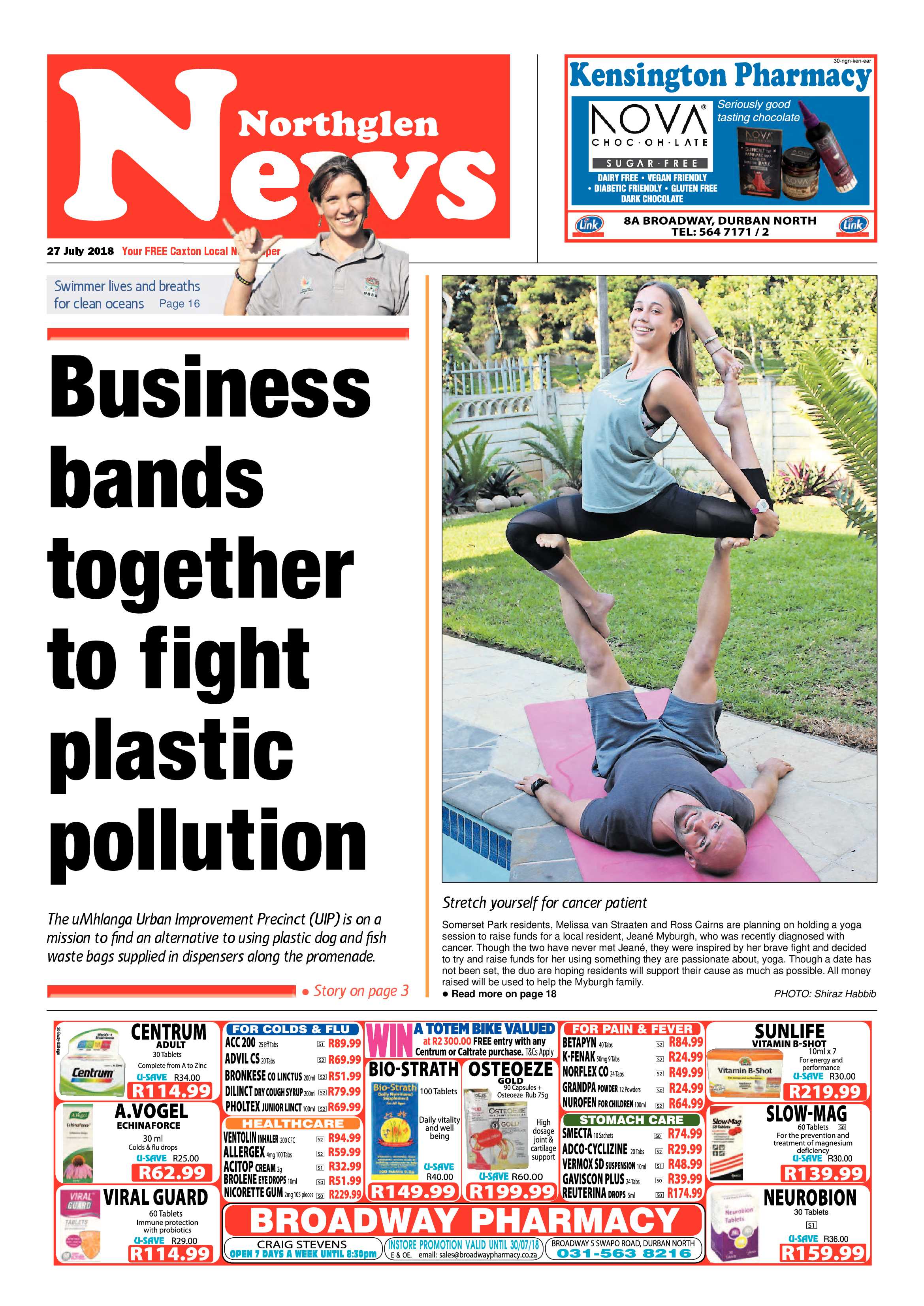 Northglen News 27 July 2018 page 1