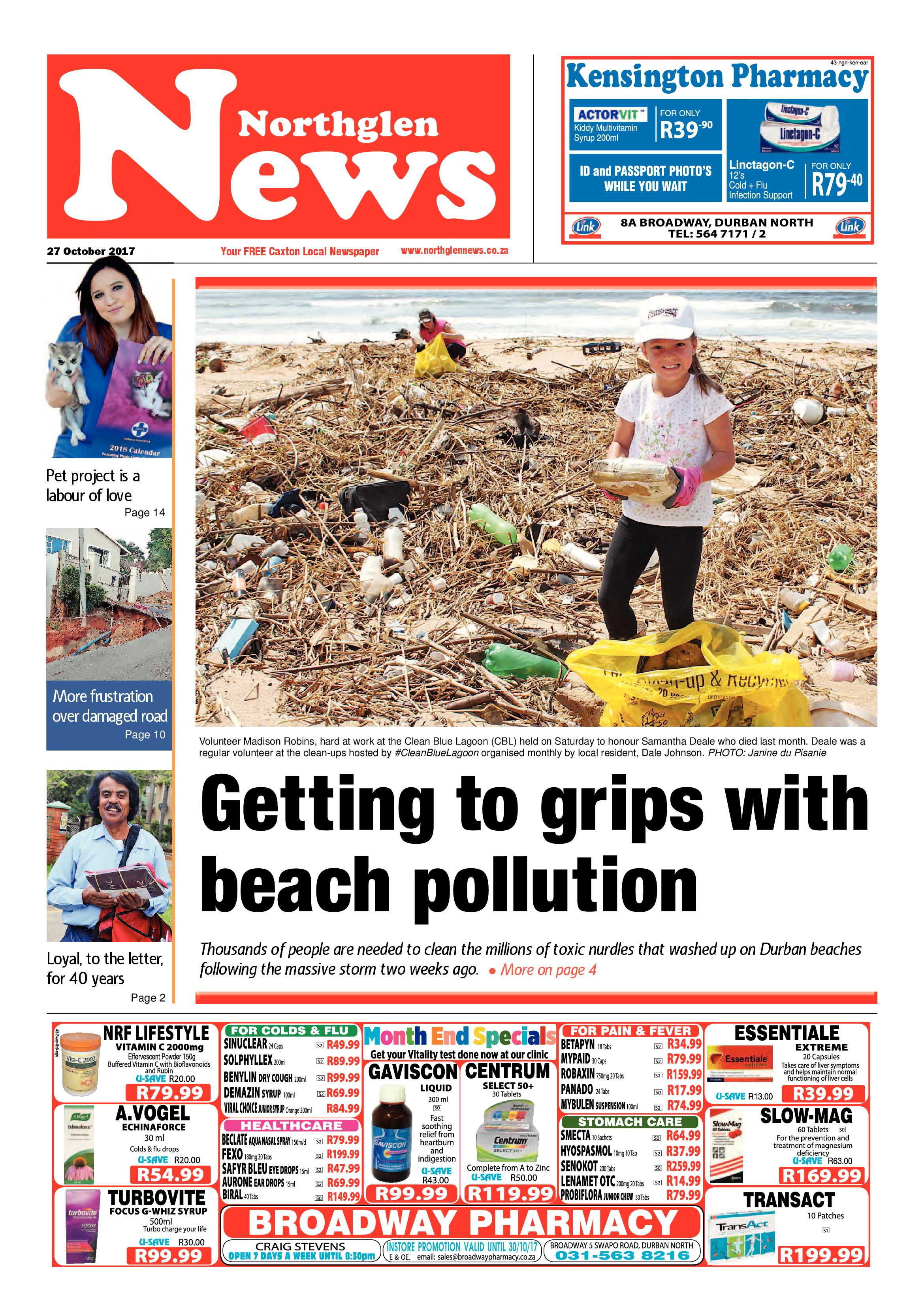 Northglen News 27 October 2017 page 1