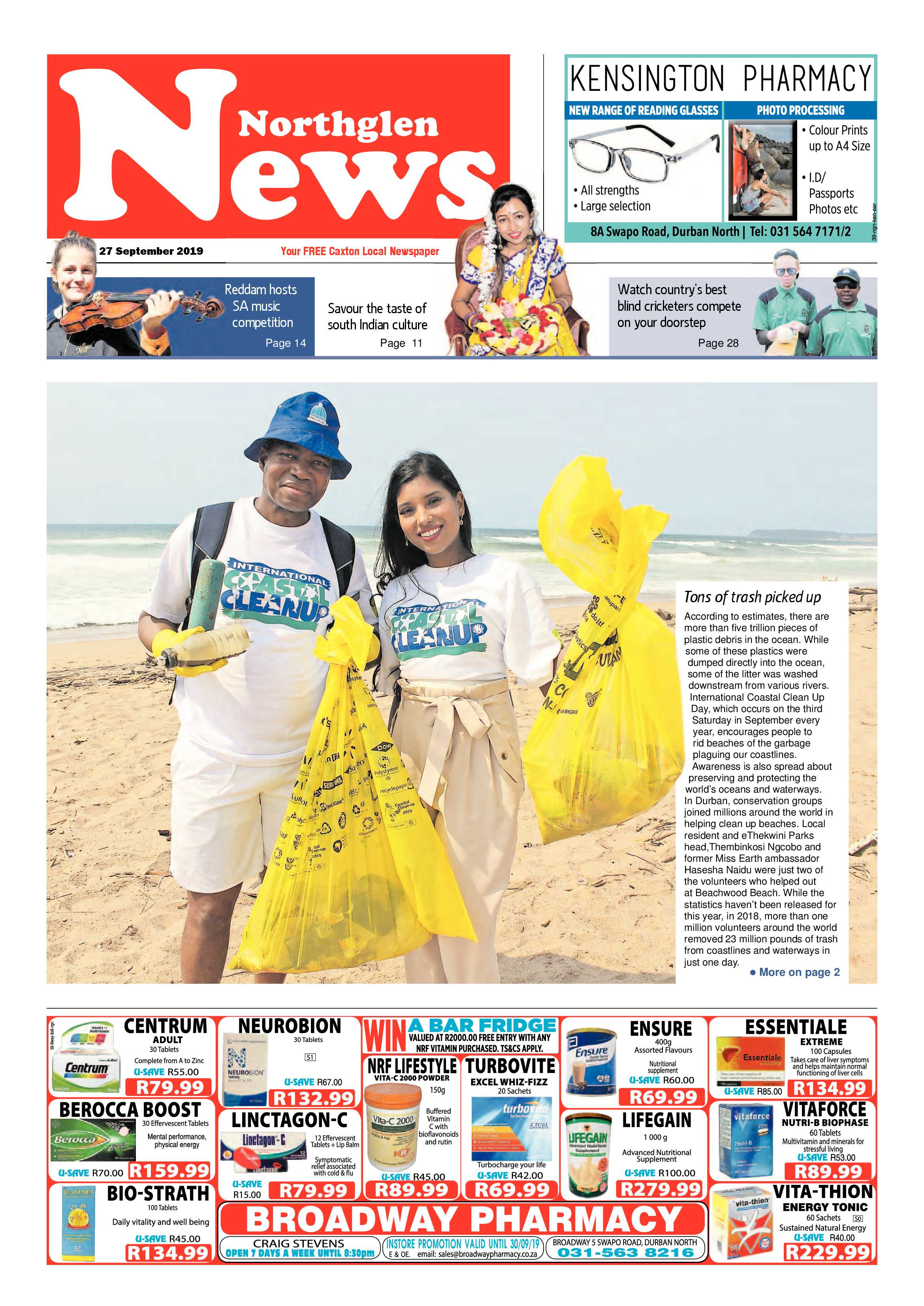 Northglen News 27 September 2019 page 1