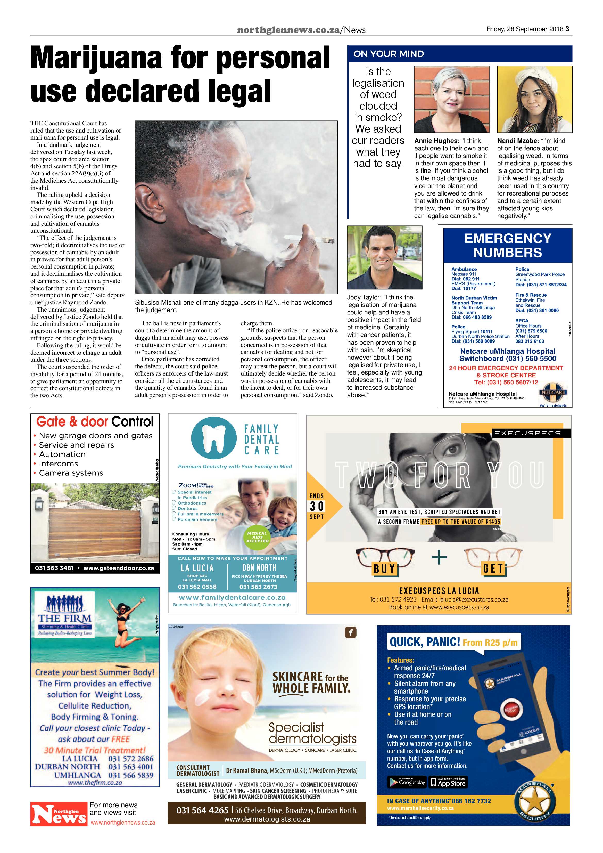 Northglen News 28 September 2018 page 3