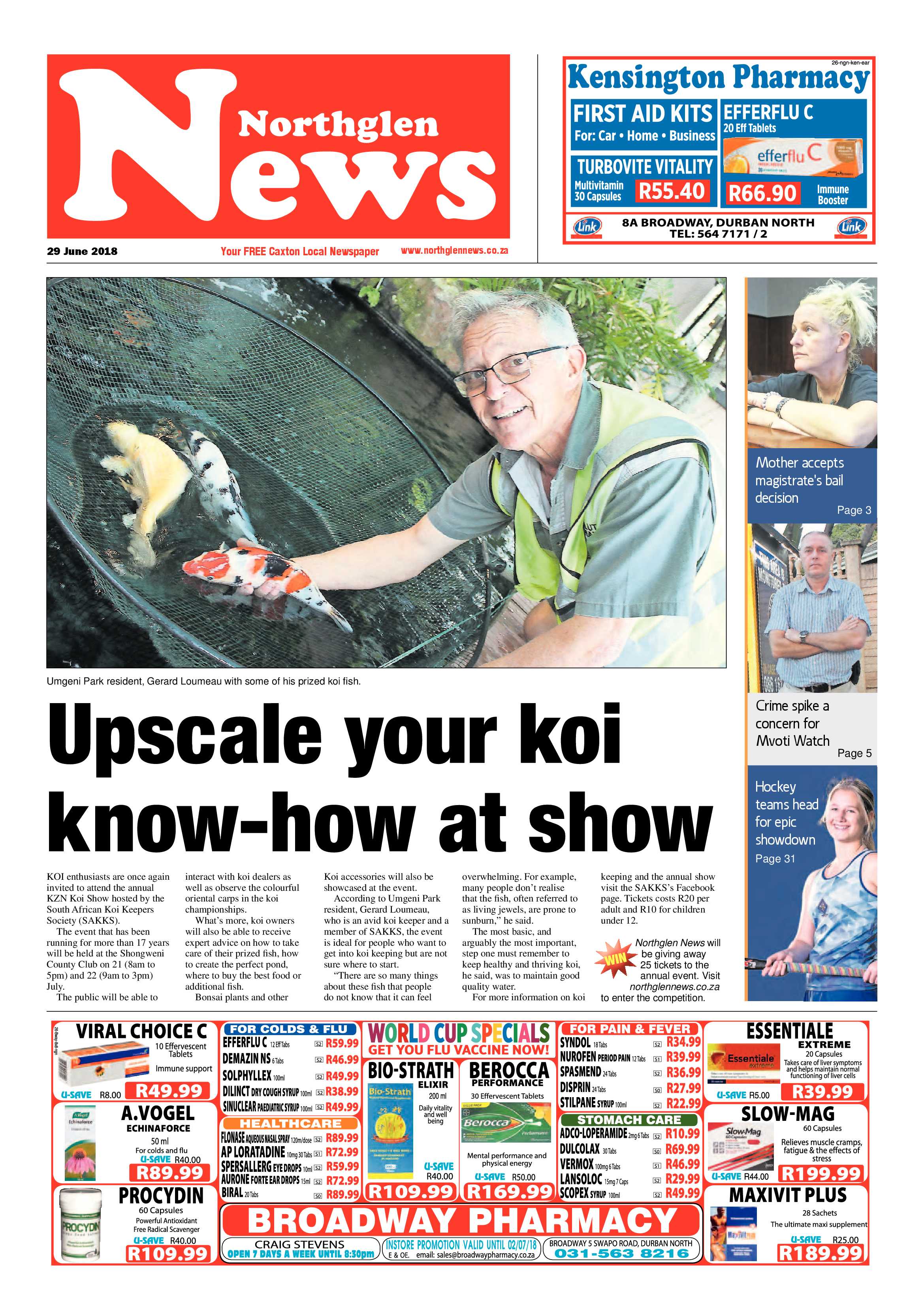 Northglen News 29 June 2018 page 1