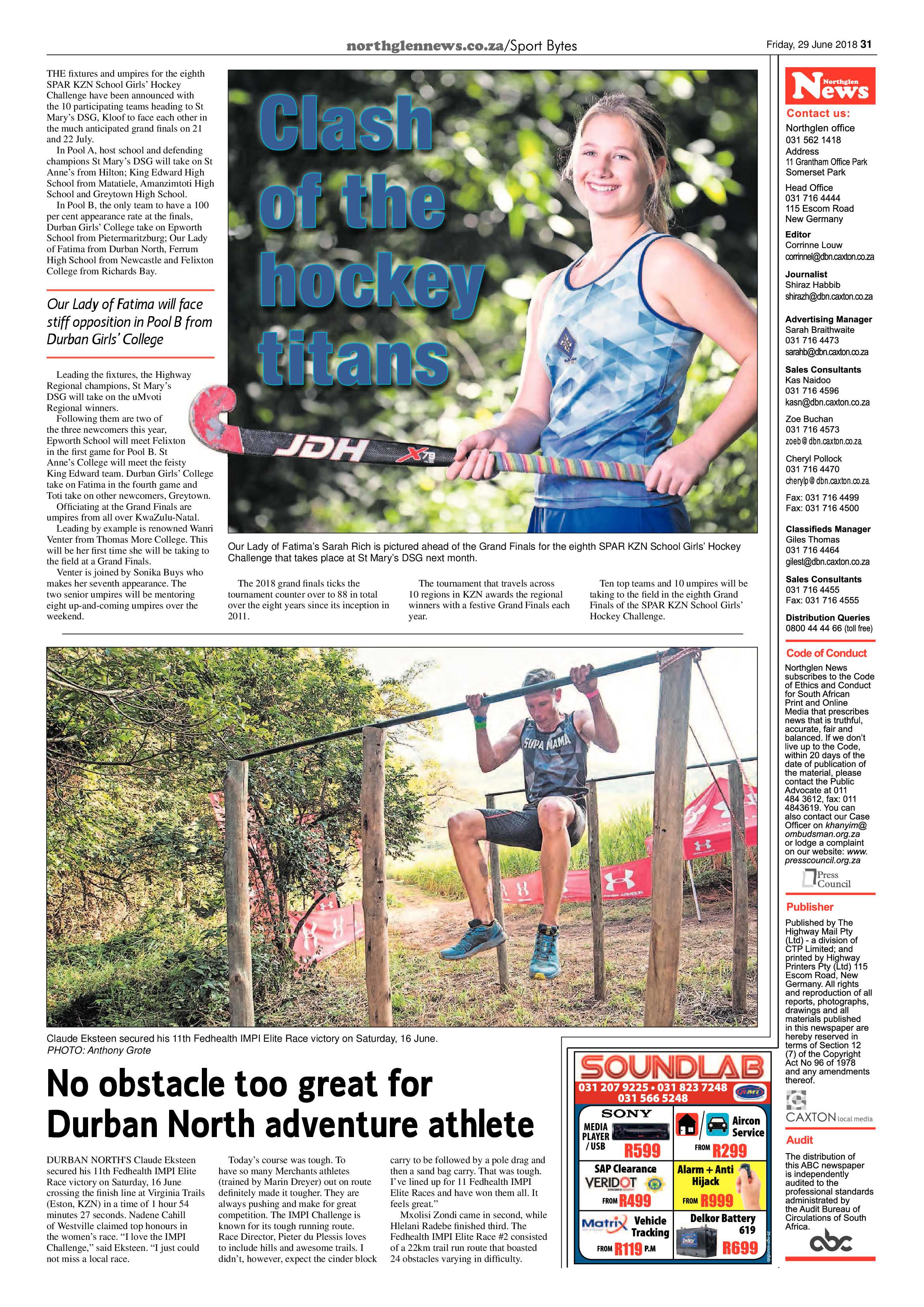 Northglen News 29 June 2018 page 31