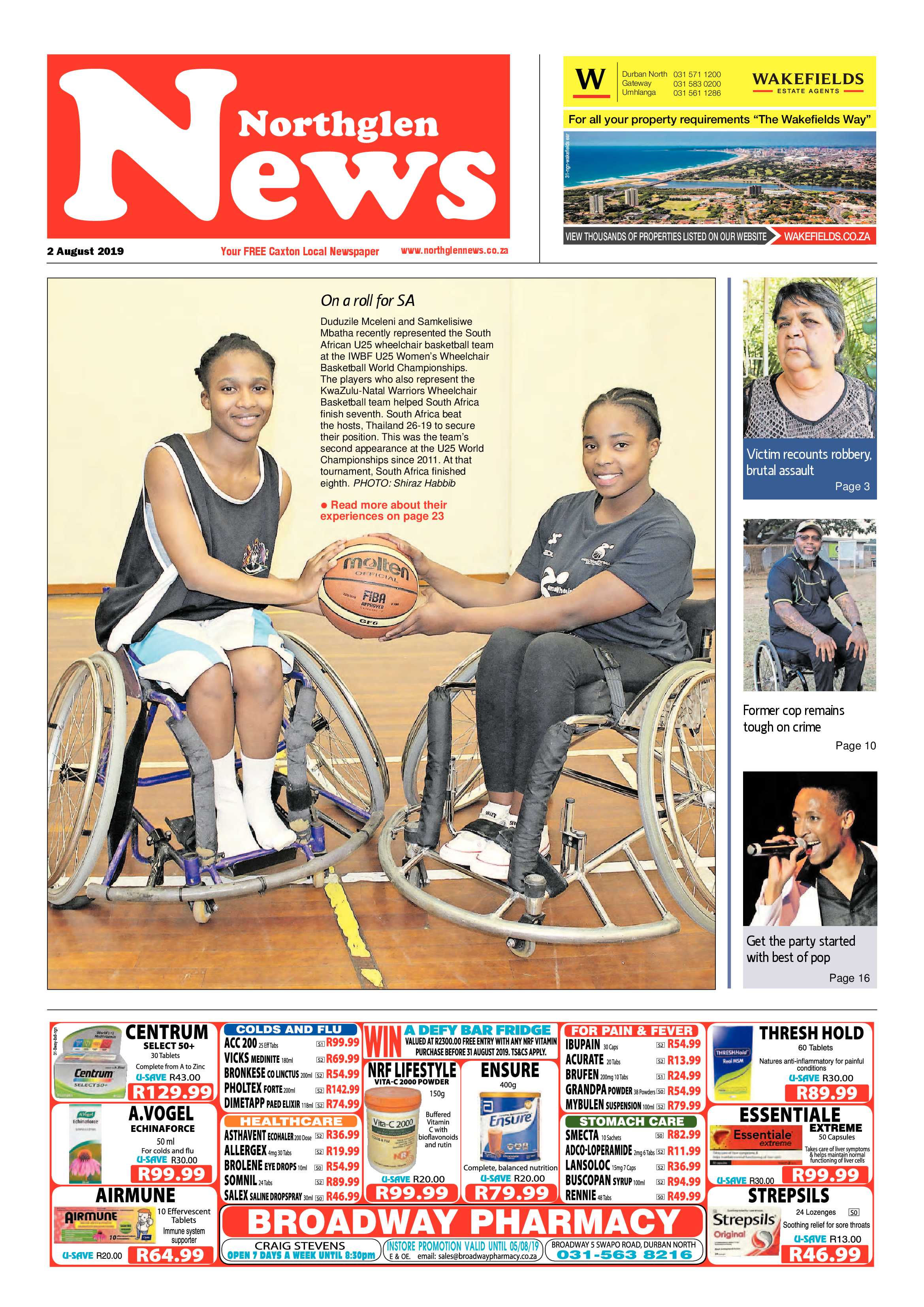 Northglen News 2 August 2019 page 1