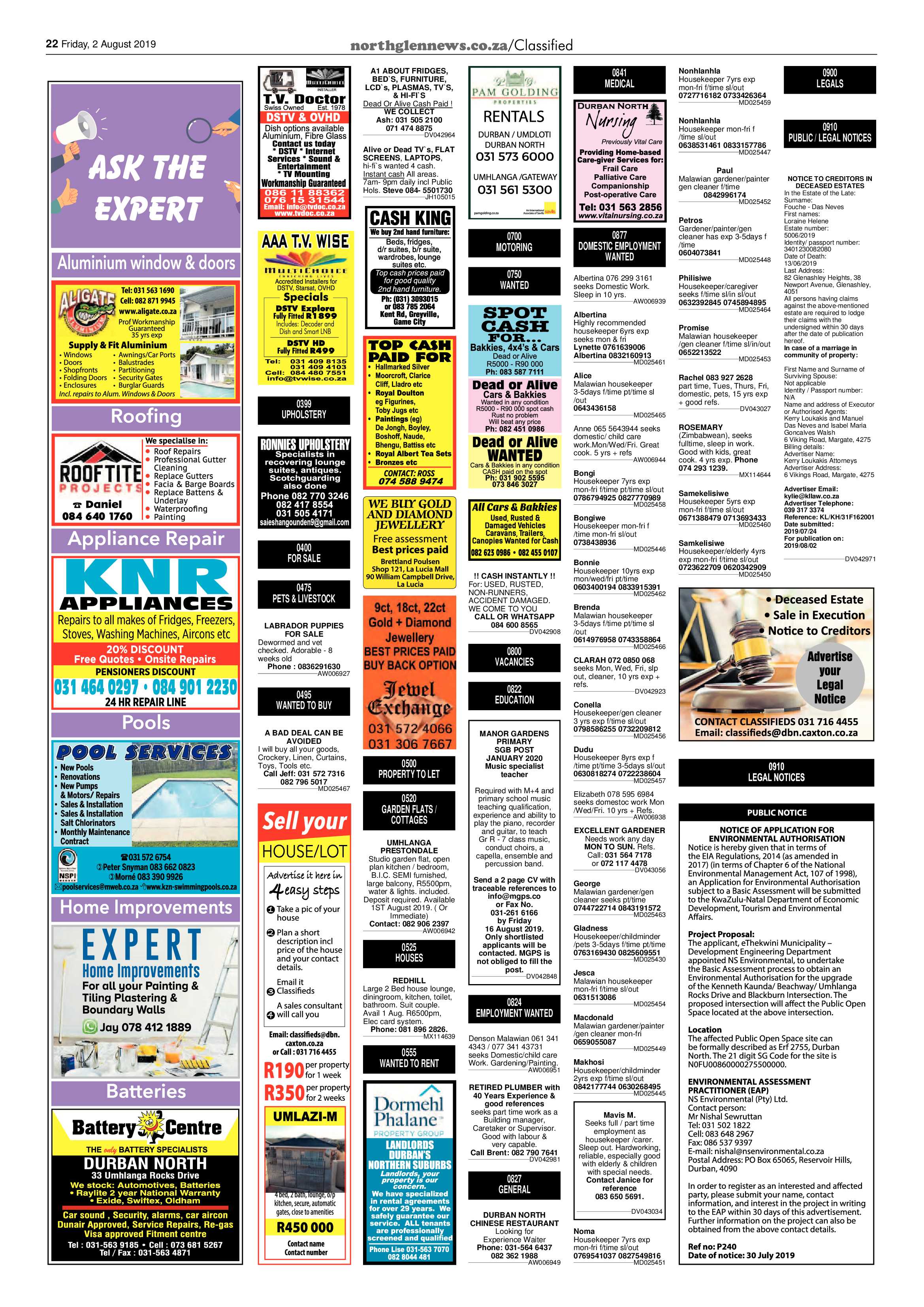 Northglen News 2 August 2019 page 22