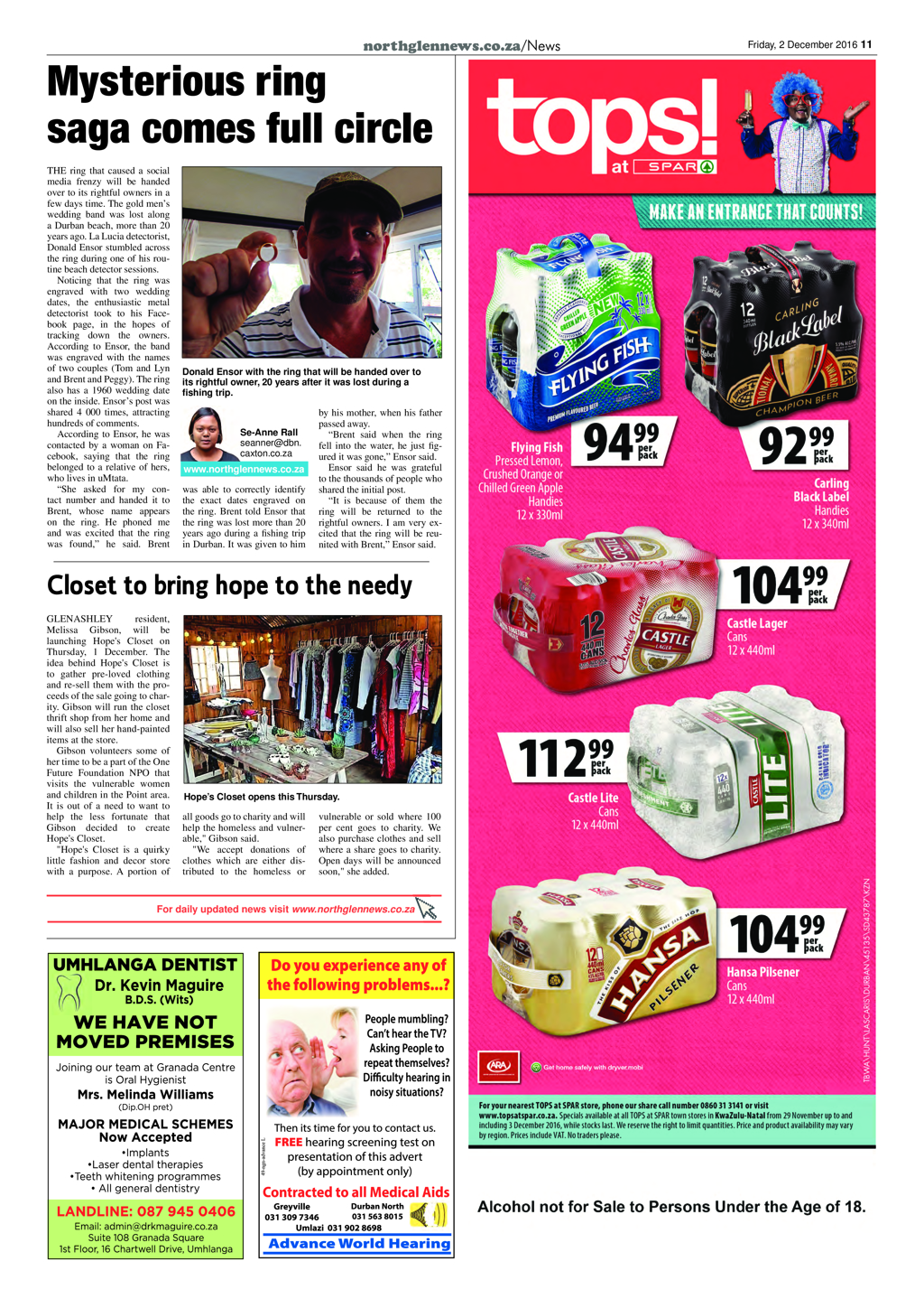 Northglen News 2 December 2016 page 11