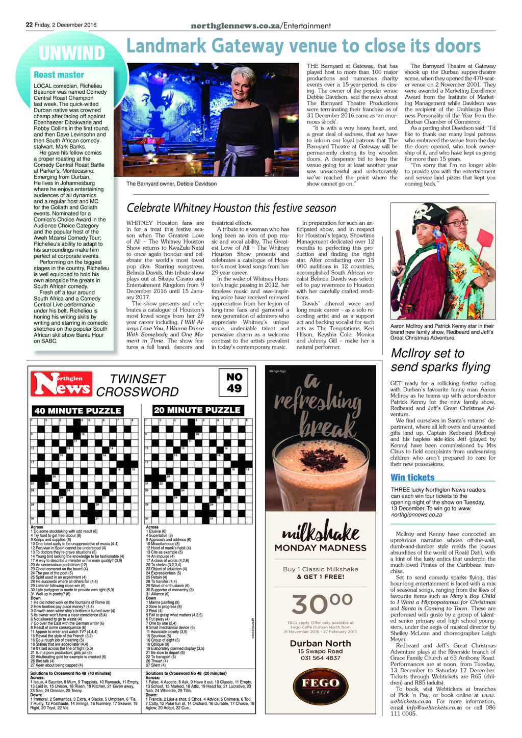 Northglen News 2 December 2016 page 22