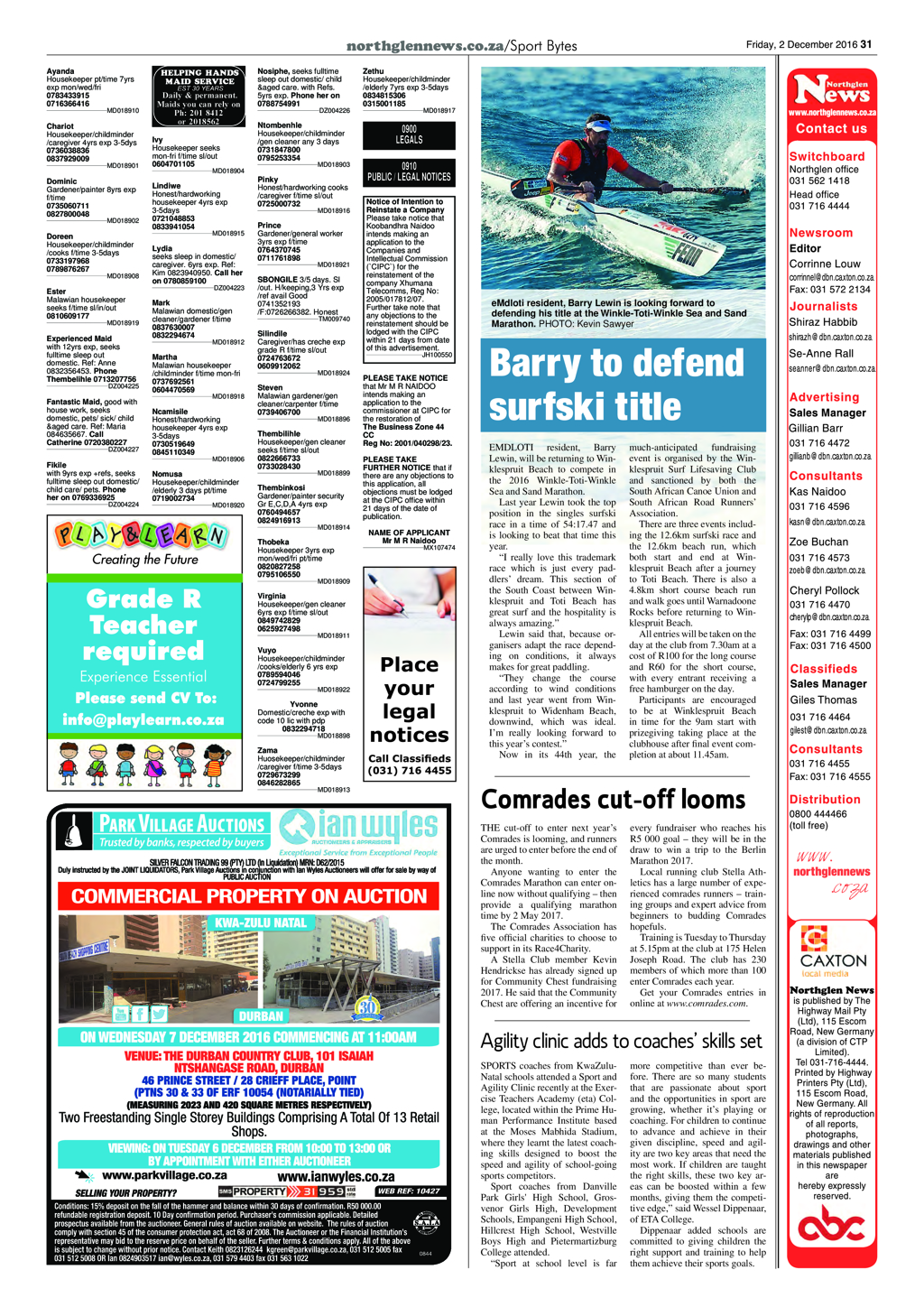 Northglen News 2 December 2016 page 31