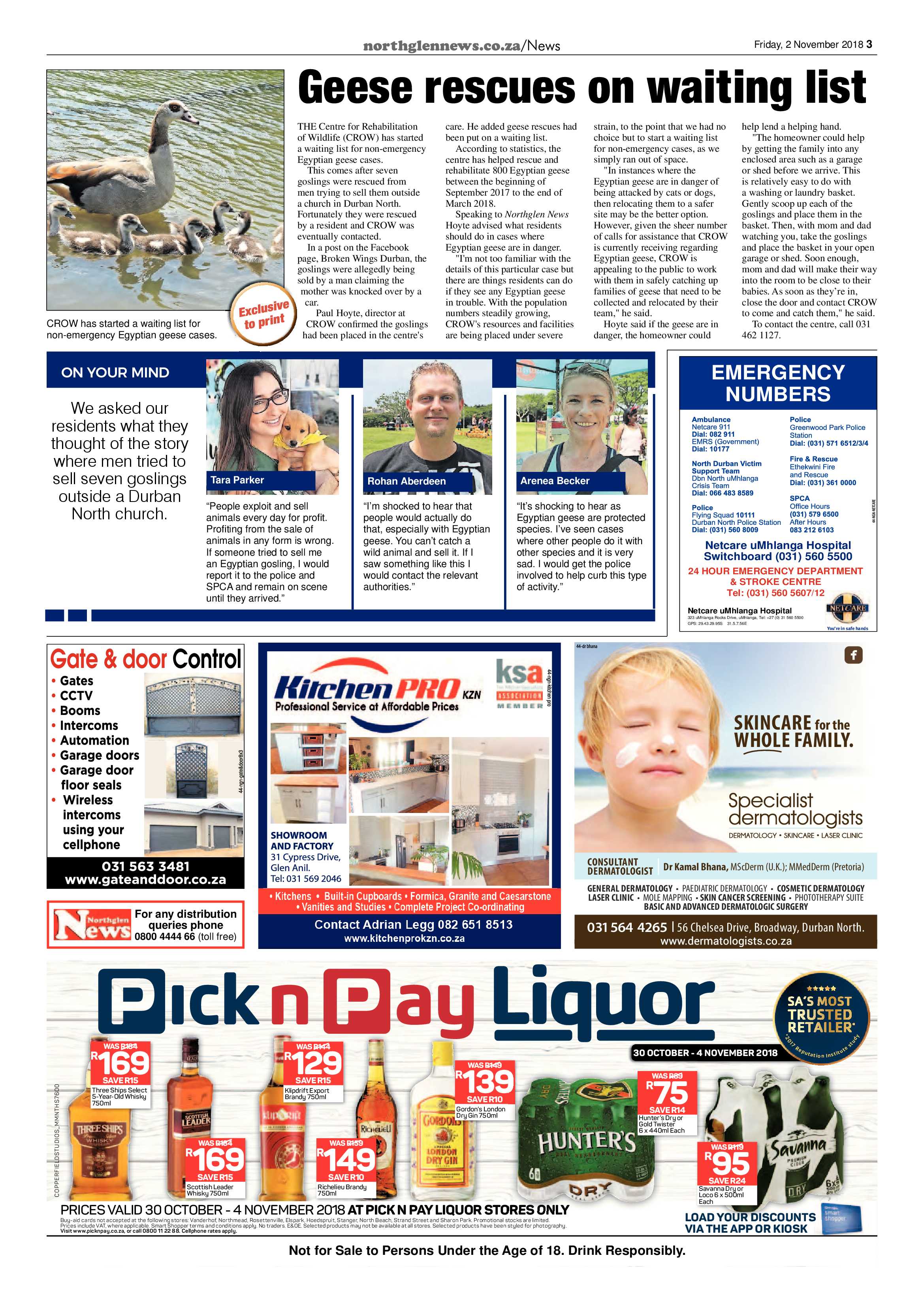 Northglen News 2 November 2018 page 3