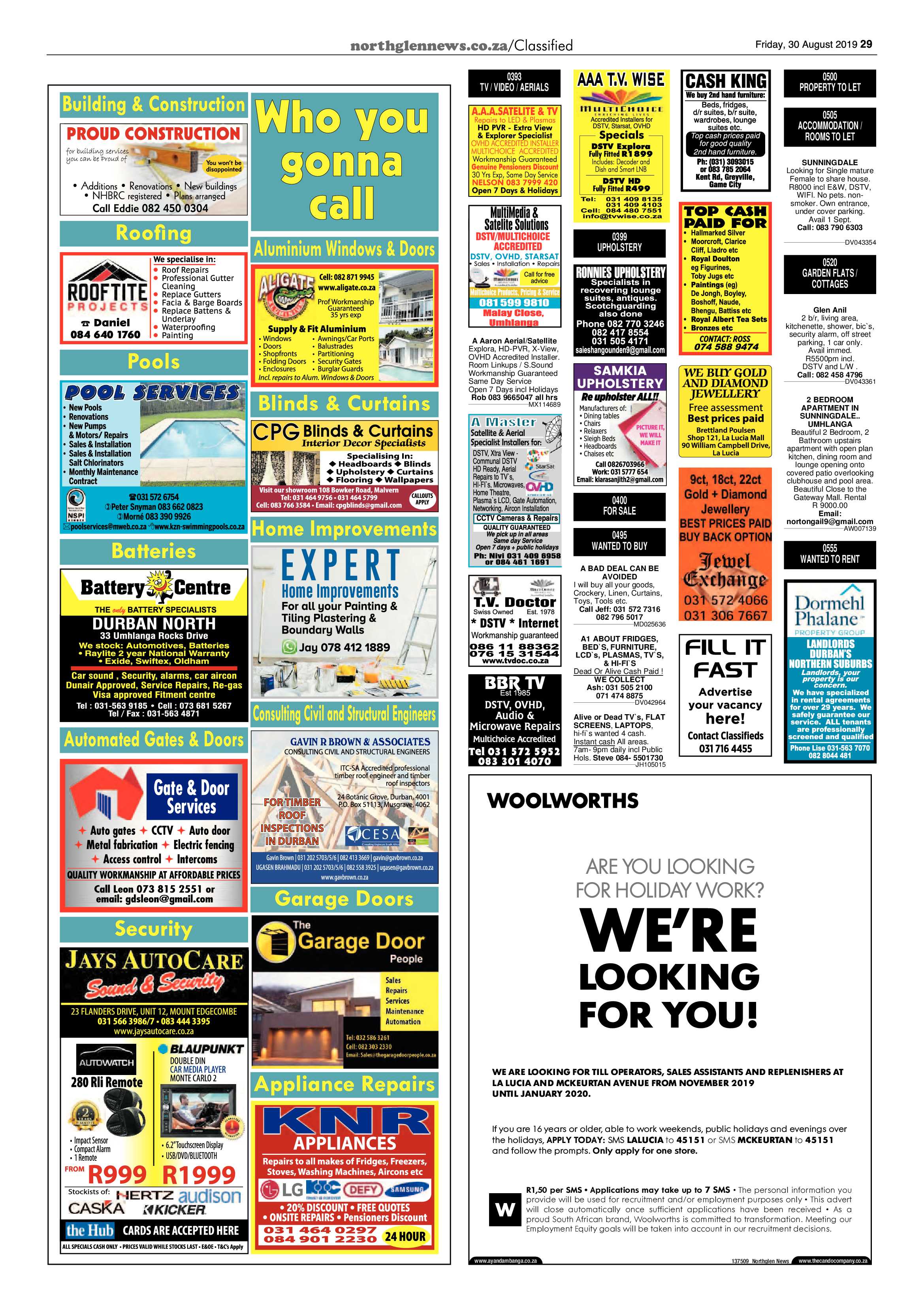 Northglen News 30 August 2019 page 29