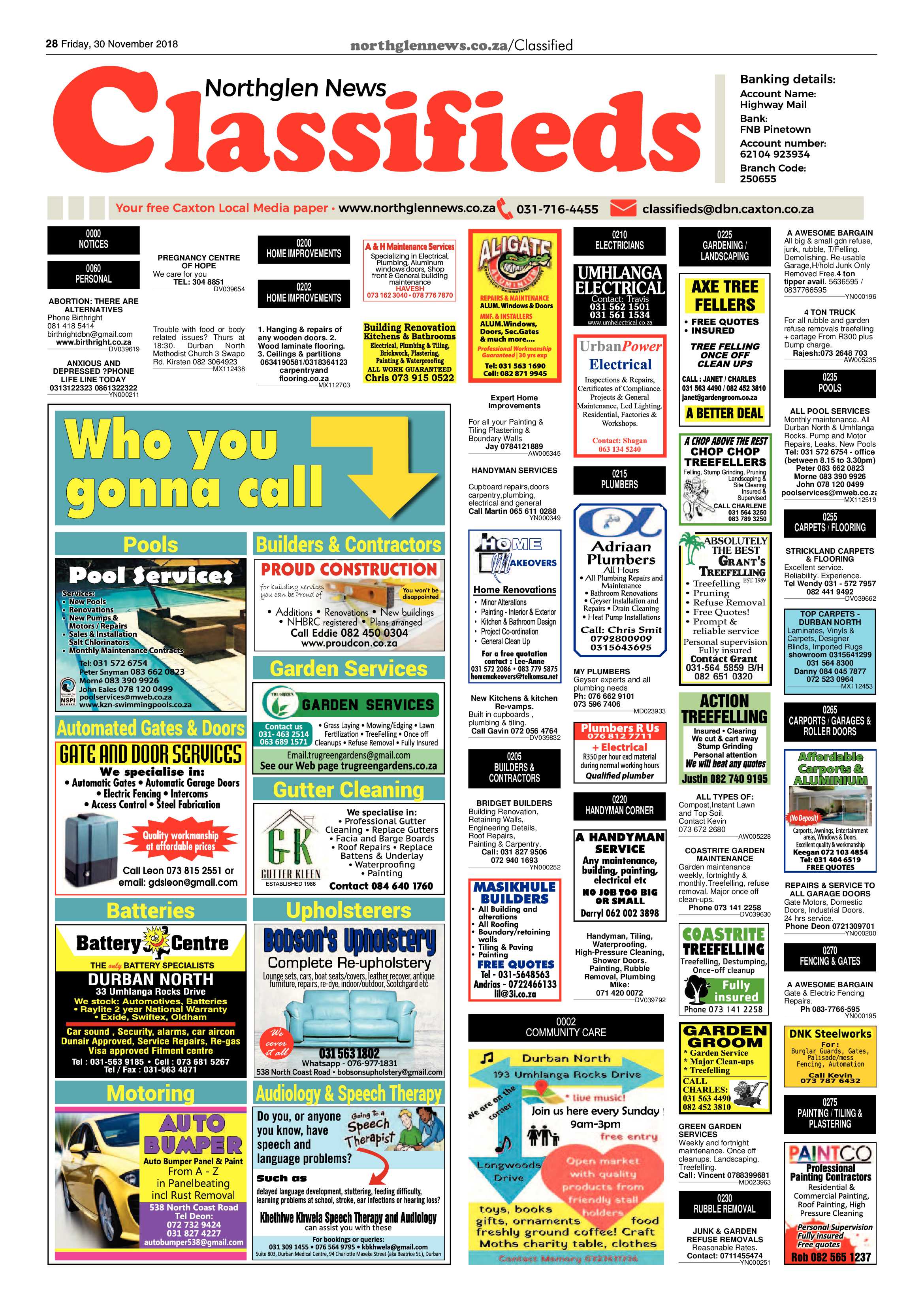 Northglen News 30 November 2018 page 28
