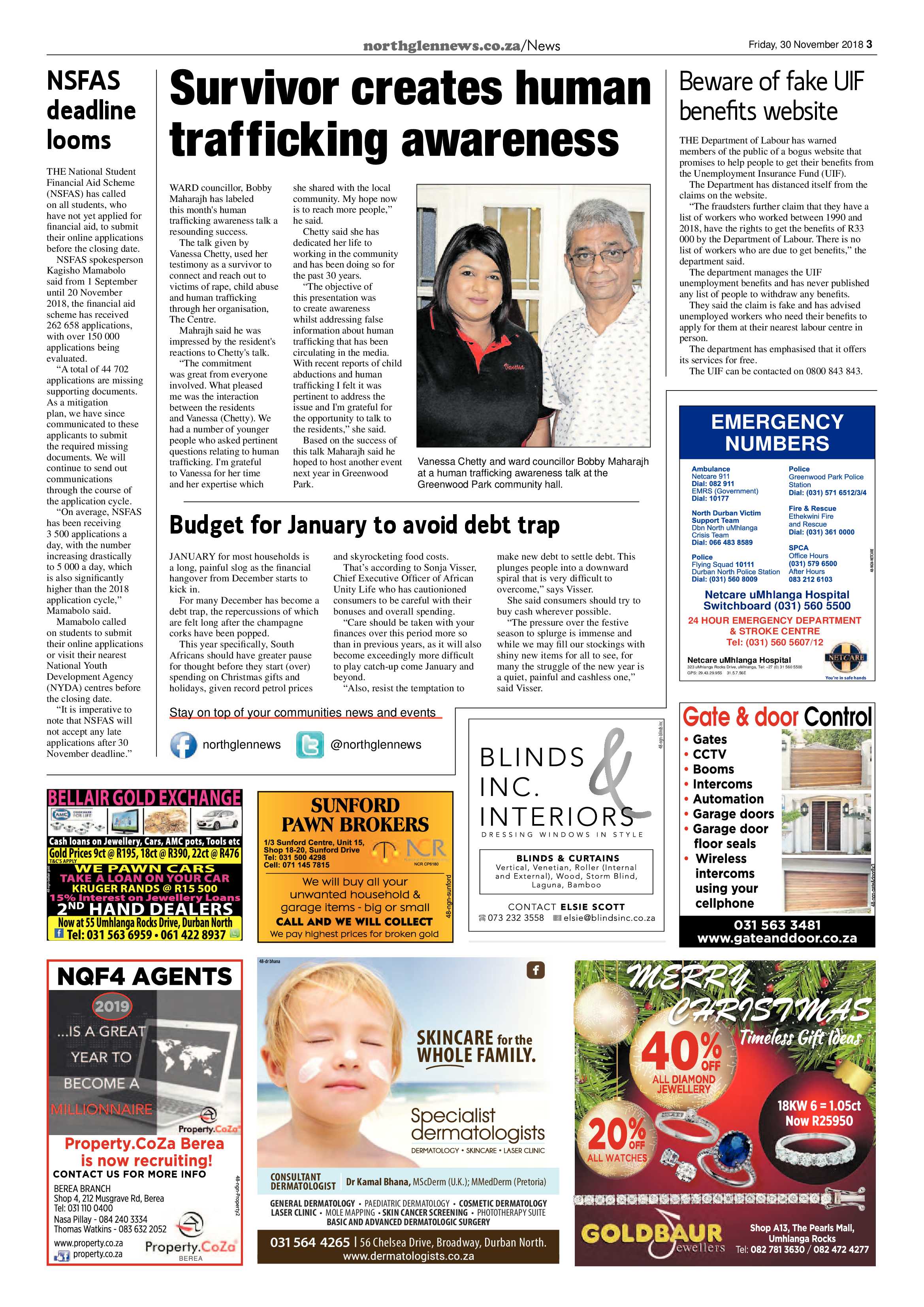 Northglen News 30 November 2018 page 3