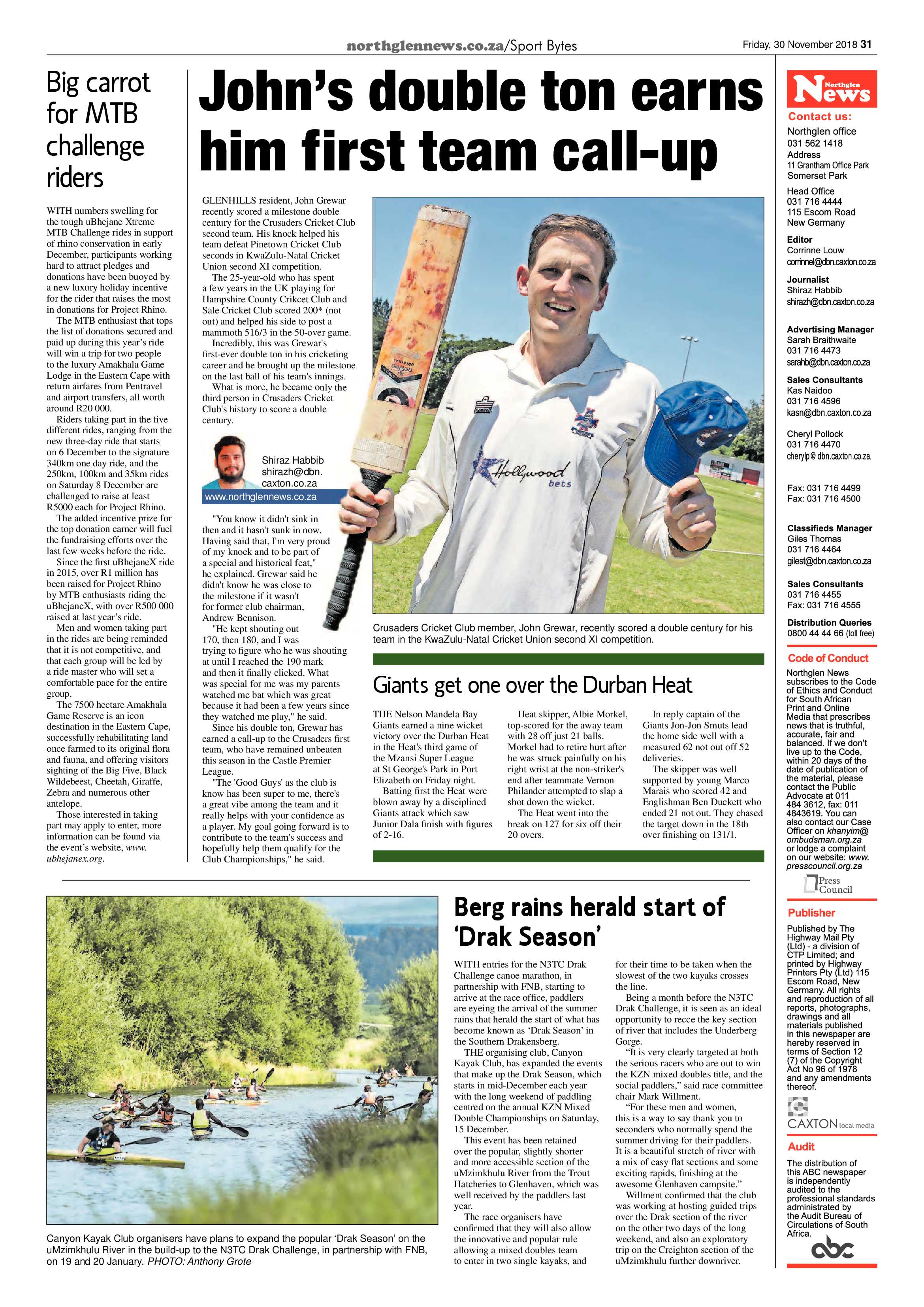Northglen News 30 November 2018 page 31