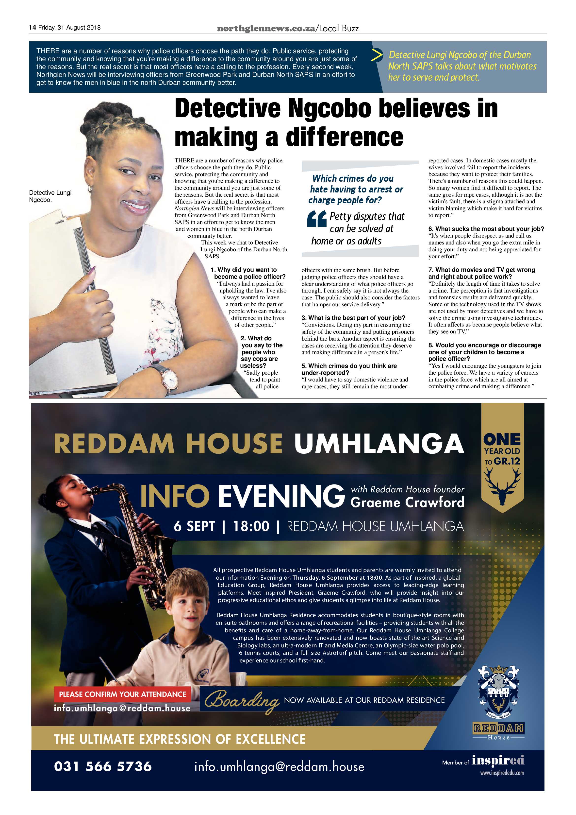 Northglen News 31 August 2018 page 14