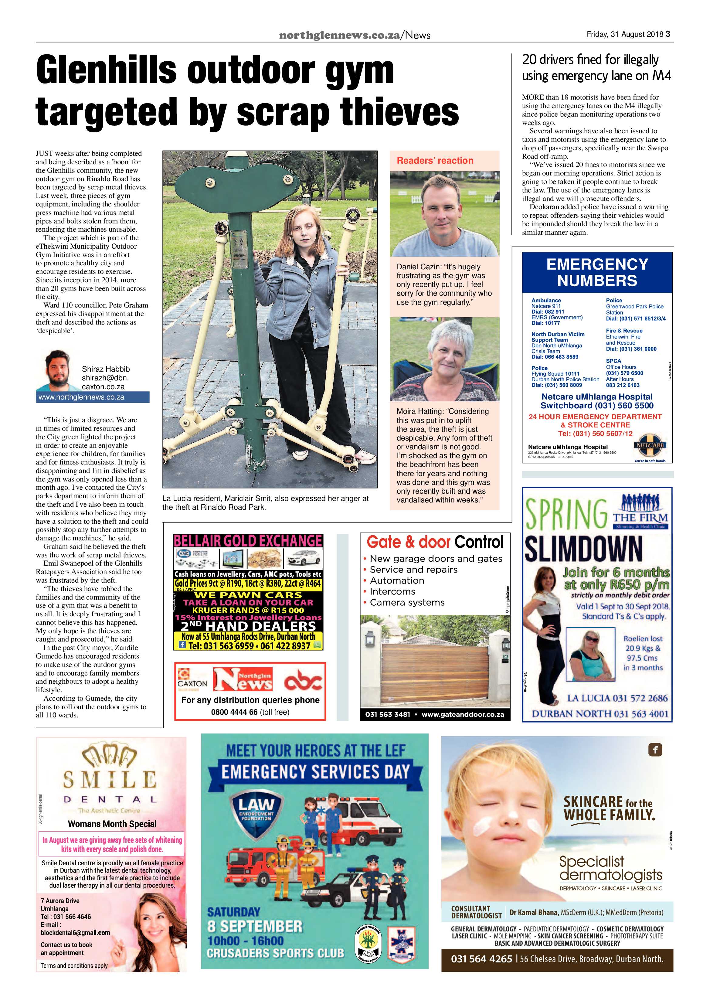Northglen News 31 August 2018 page 3